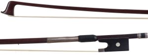 A silver-mounted violin bow by Alfred Lamy (Pére), Paris, circa 1890 — head and frog