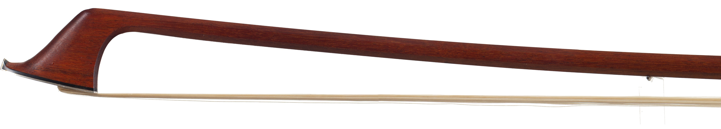 A silver-mounted cello bow by John Stagg — head