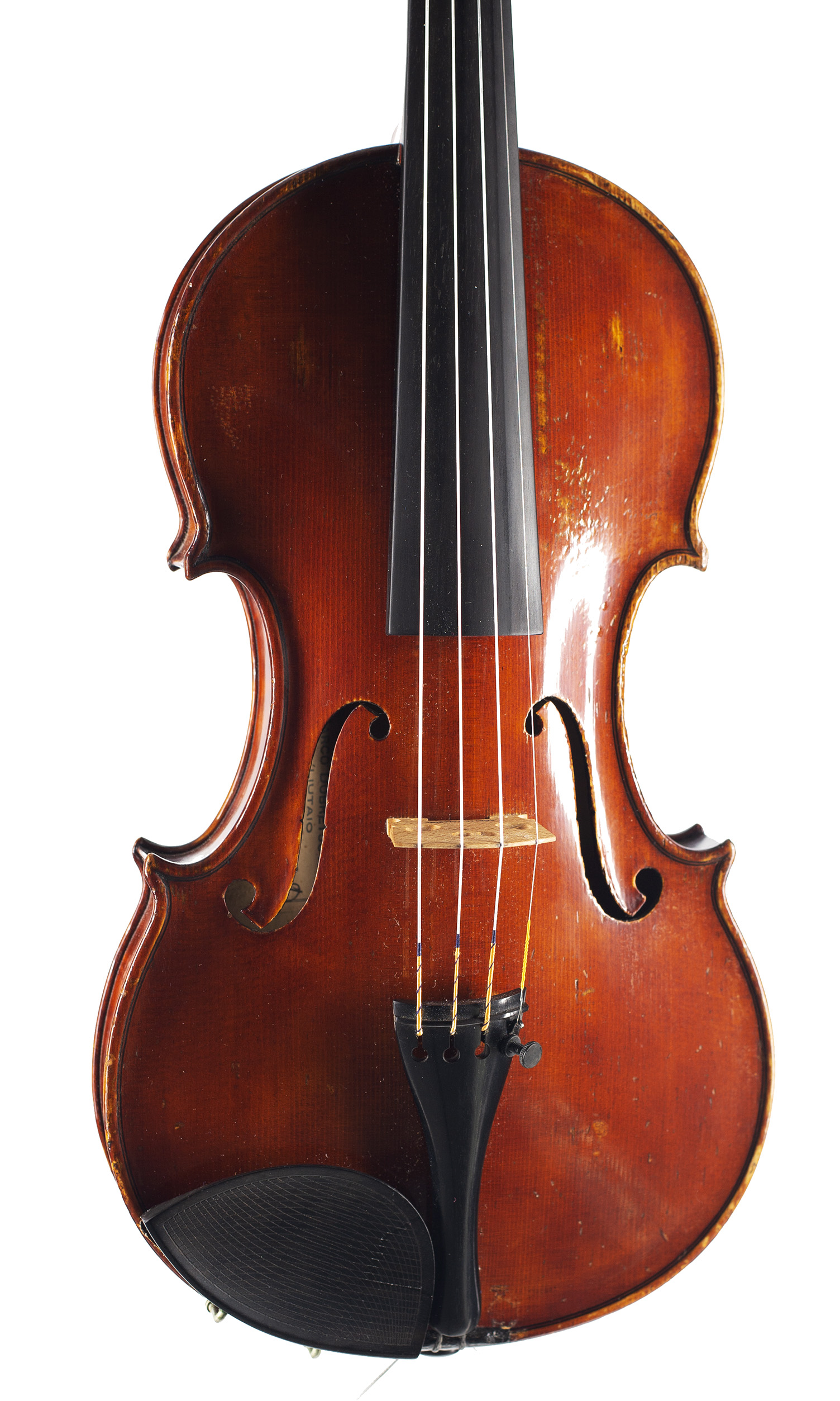 A violin by Marco Dobretsovitch, Cairo, 1923 — angled view, 10°
