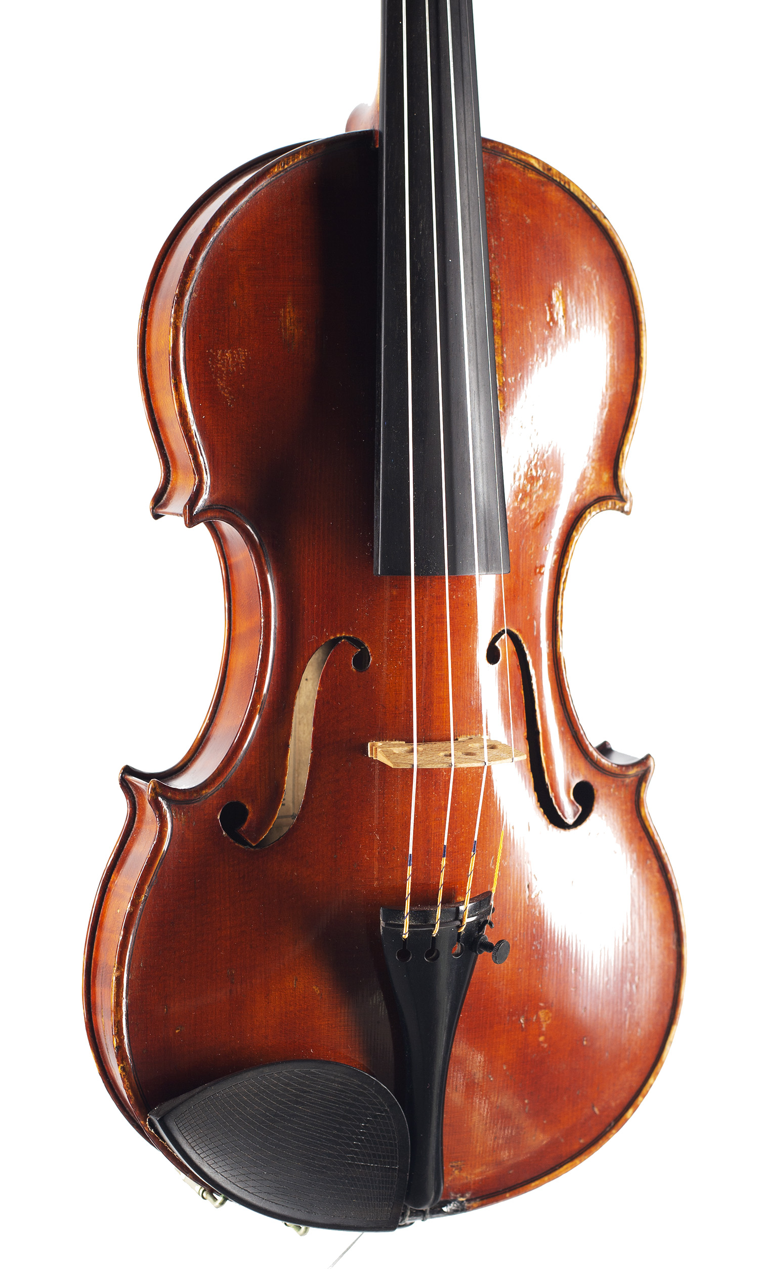 A violin by Marco Dobretsovitch, Cairo, 1923 — angled view, 20°