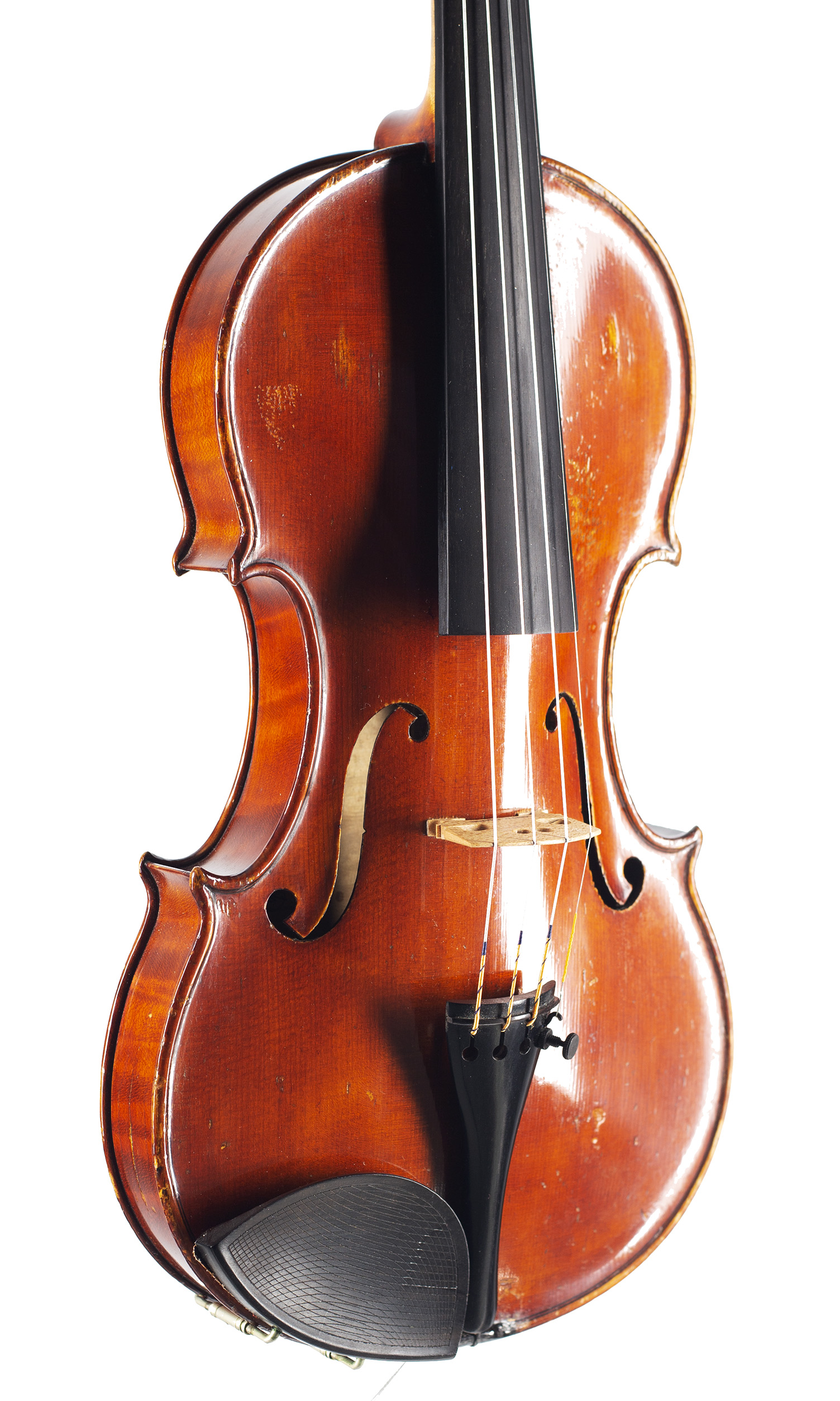 A violin by Marco Dobretsovitch, Cairo, 1923 — angled view, 30°
