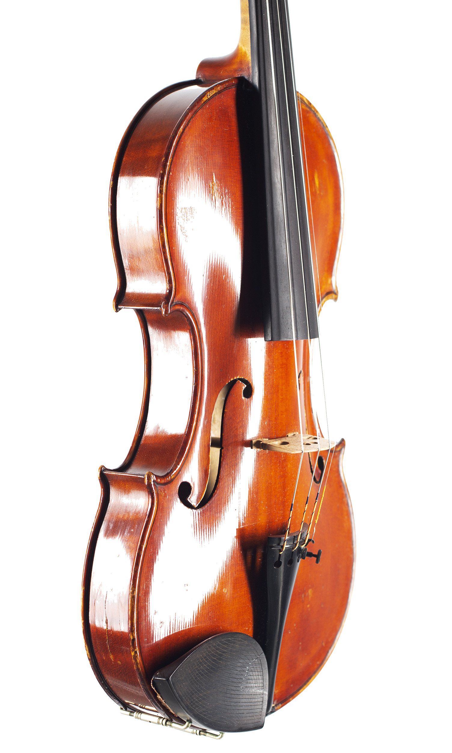 A violin by Marco Dobretsovitch, Cairo, 1923 — angled view, 50°