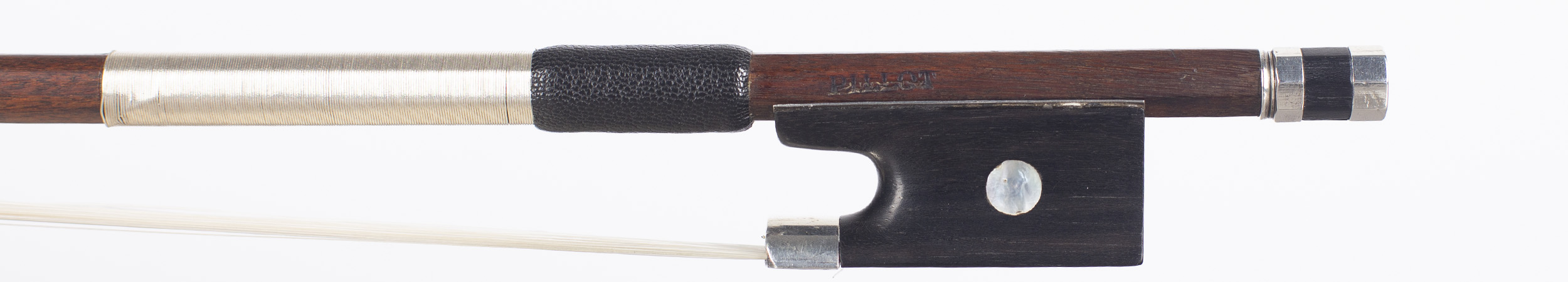 A silver-mounted violin bow, by Alfred Lamy, France 1920 — frog