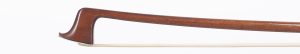 A silver-mounted violin bow, by Alfred Lamy, France 1920 — head and frog