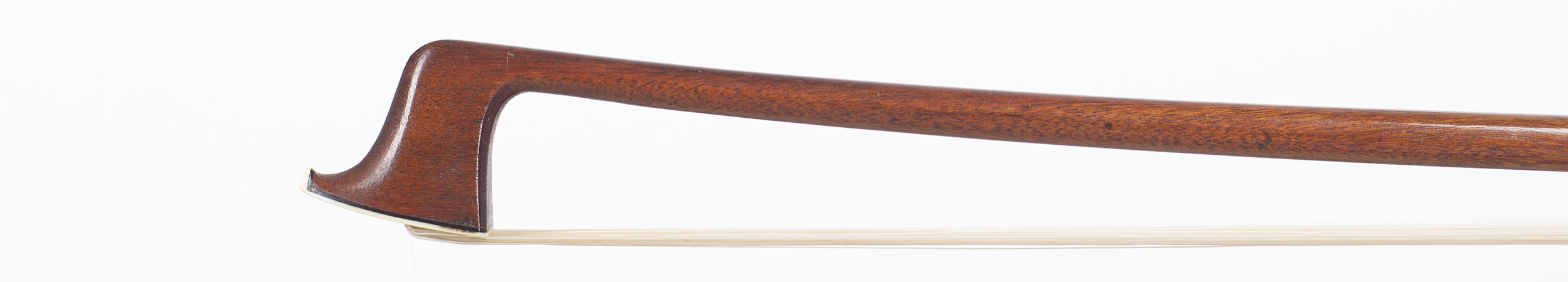A silver-mounted violin bow, by Alfred Lamy, France 1920 — head