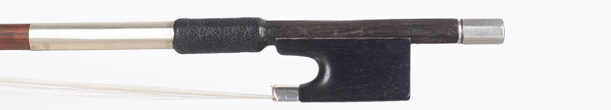 A silver-mounted violin bow by E. F. Ouchard, Père — frog
