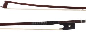 A silver-mounted violin bow by Albin Hums — head and frog