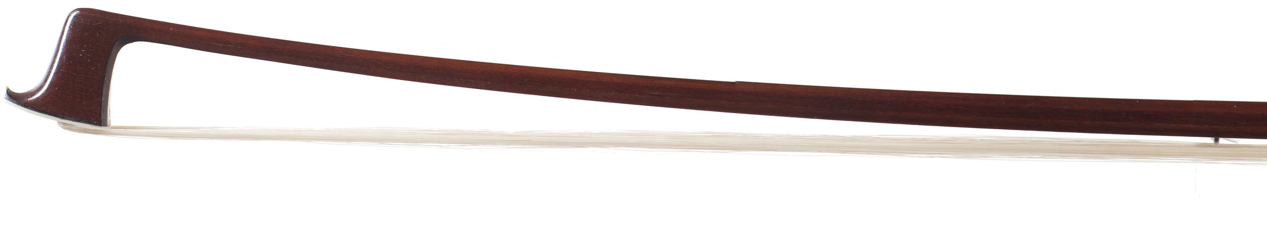 A silver-mounted violin bow by Albin Hums — head