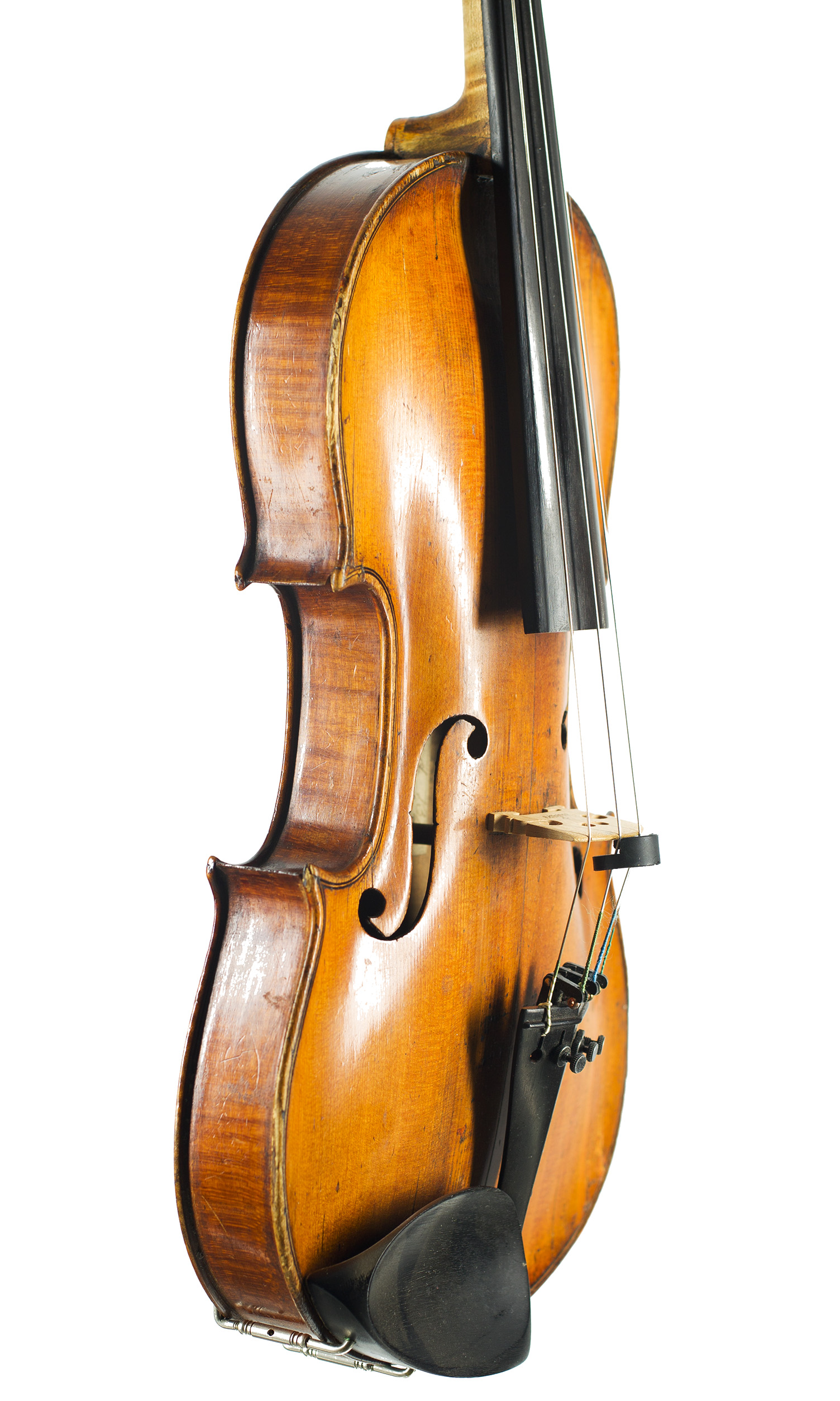 A violin by John Breckinridge, Glasgow, 1870 — angled view, 60°