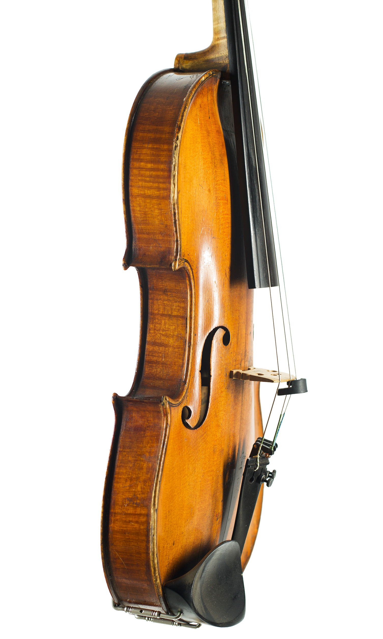 A violin by John Breckinridge, Glasgow, 1870 — angled view, 70°
