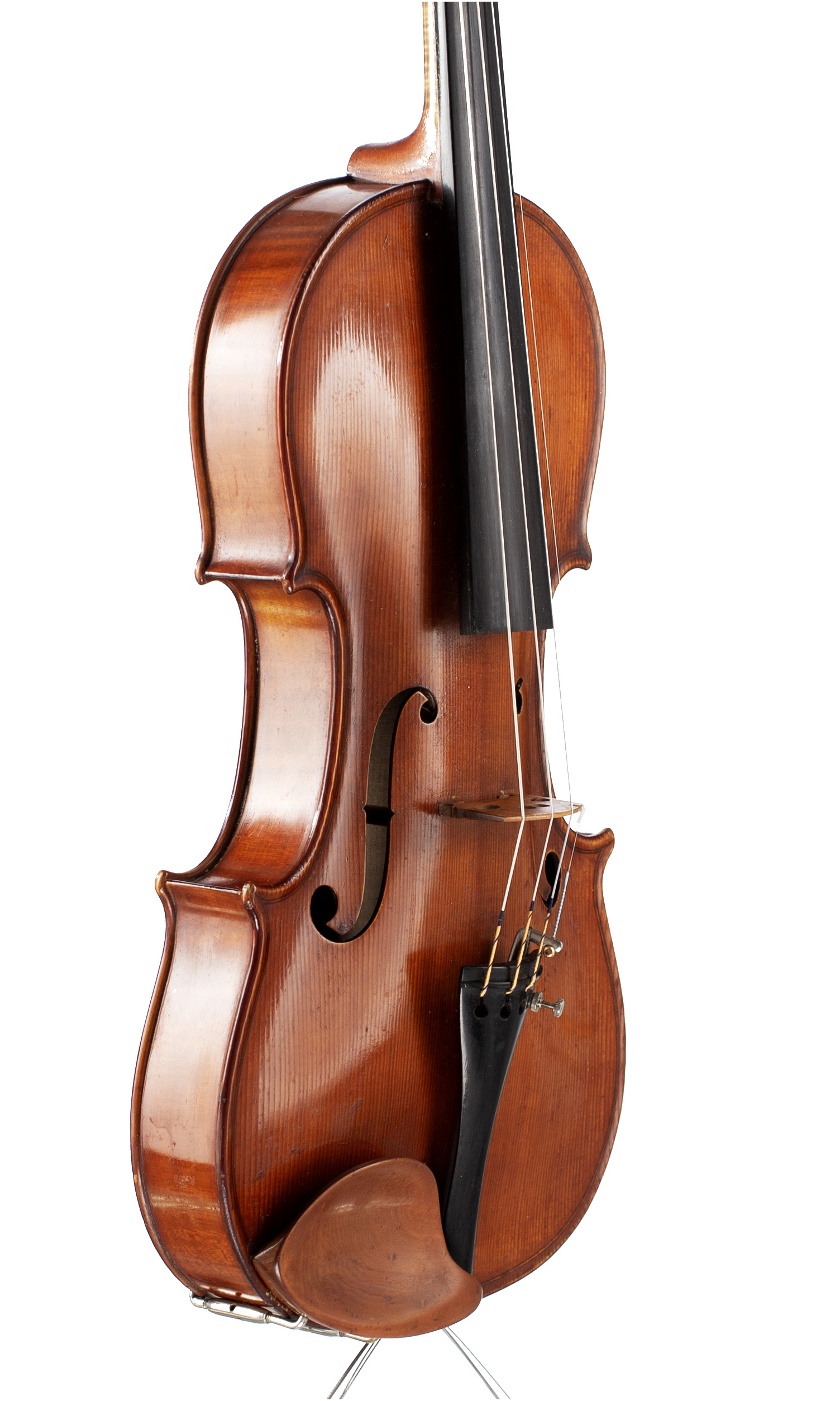 A violin by Marcel Deloget, Versailles, 1937 — angled view, 50°