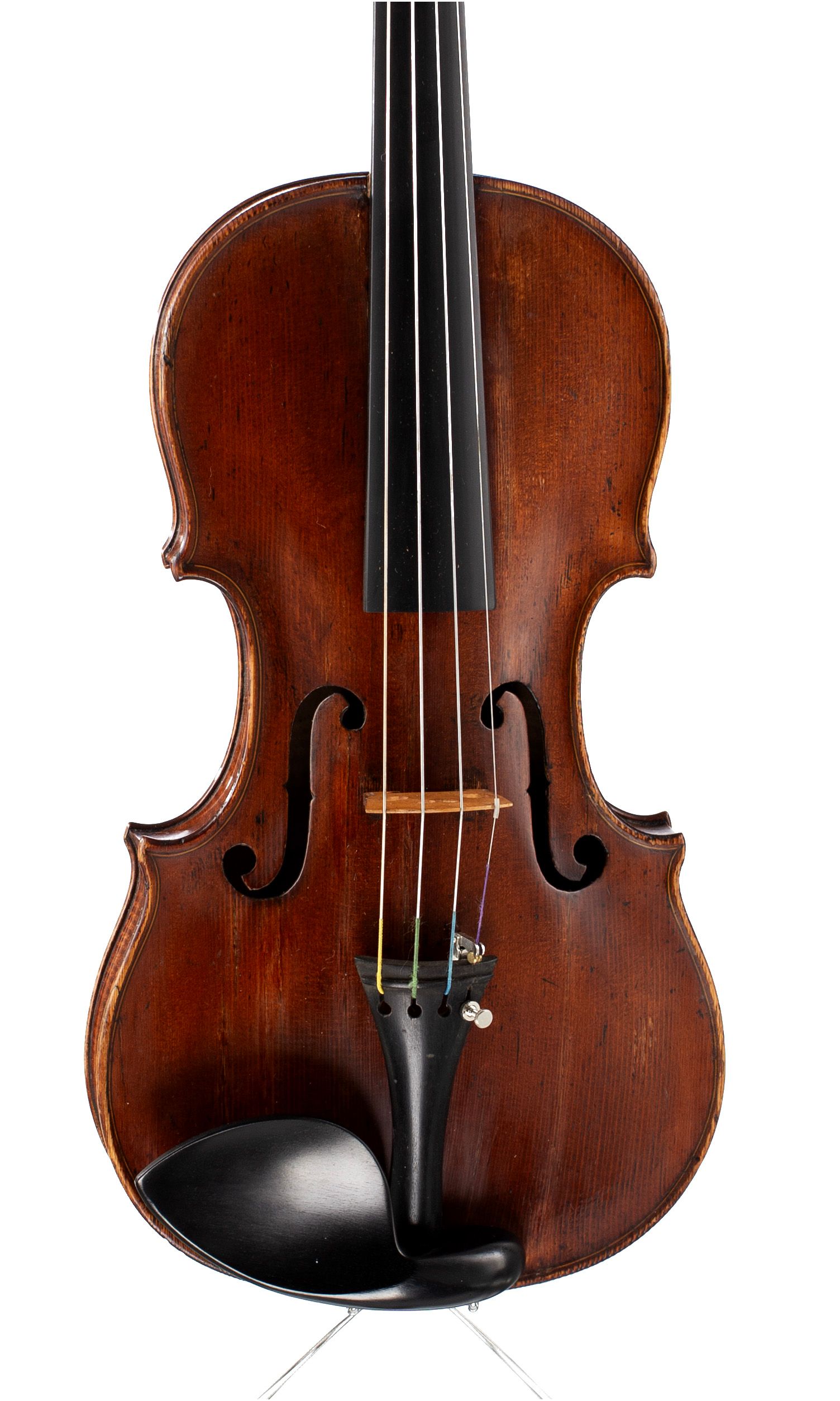 Violin by Richard Duke, London, circa 1760 — angled view, 10°