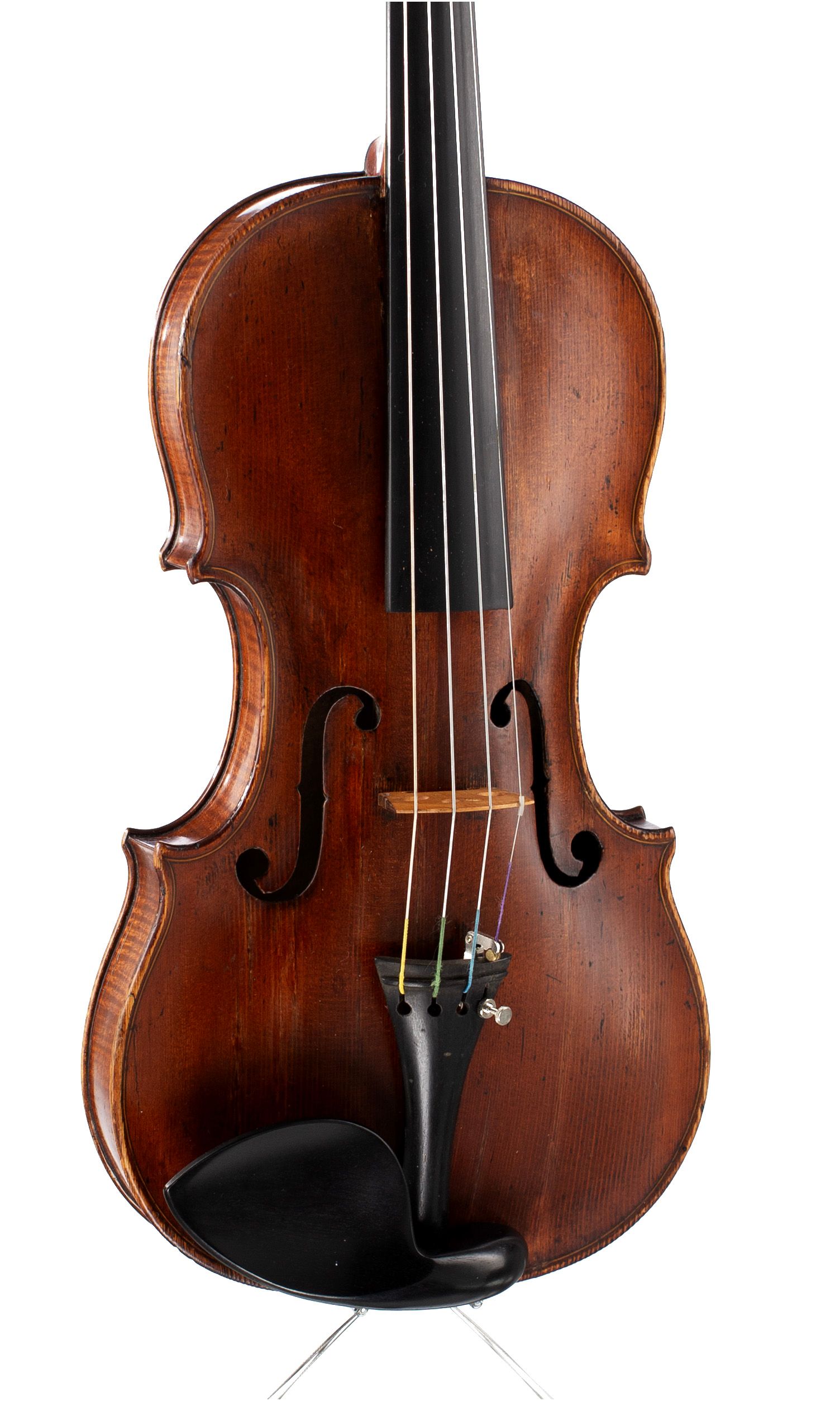 Violin by Richard Duke, London, circa 1760 — angled view, 20°