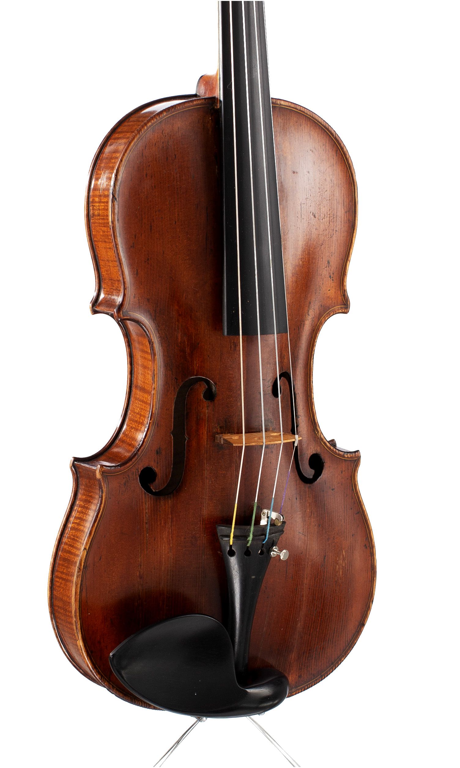 Violin by Richard Duke, London, circa 1760 — angled view, 30°