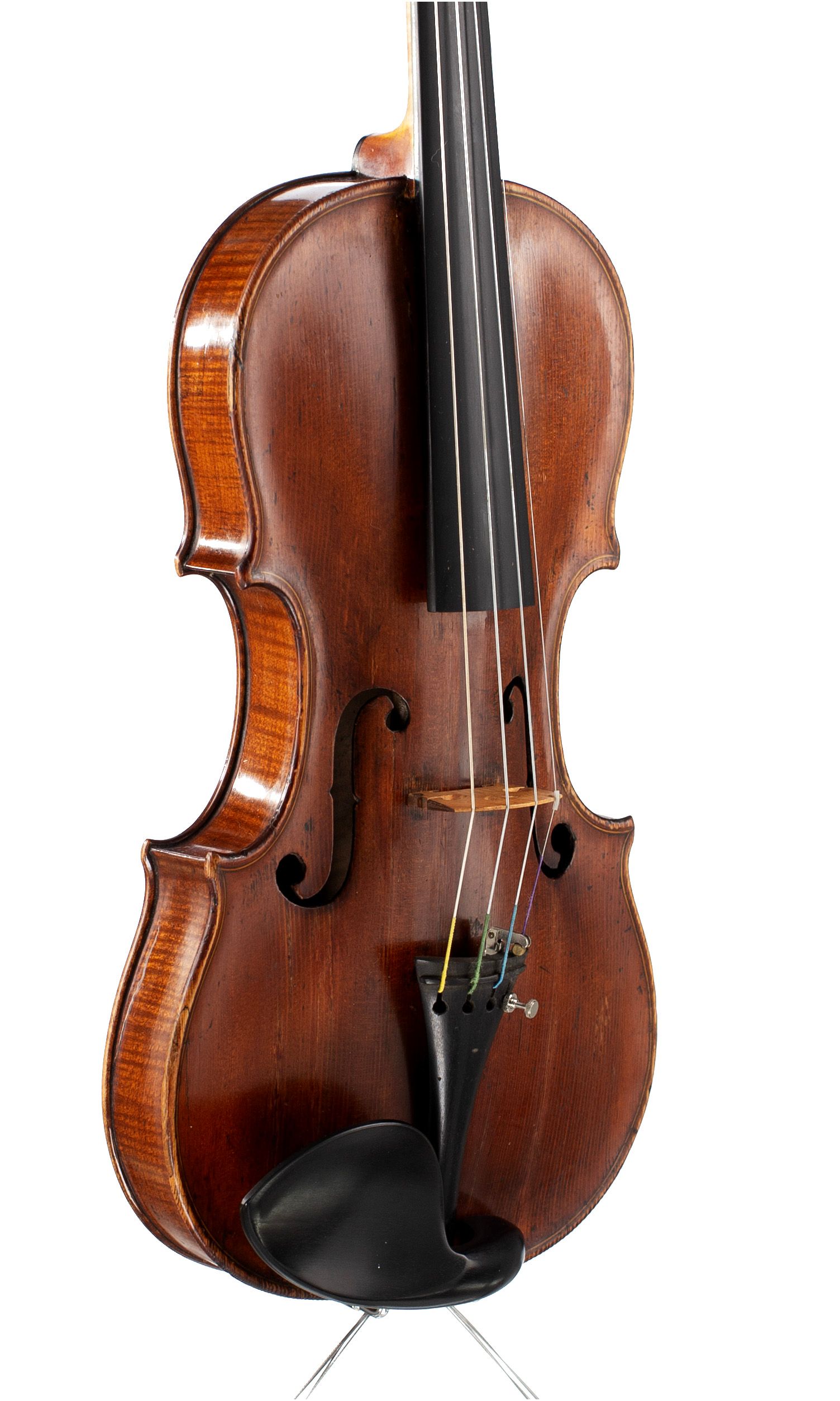 Violin by Richard Duke, London, circa 1760 — angled view, 40°