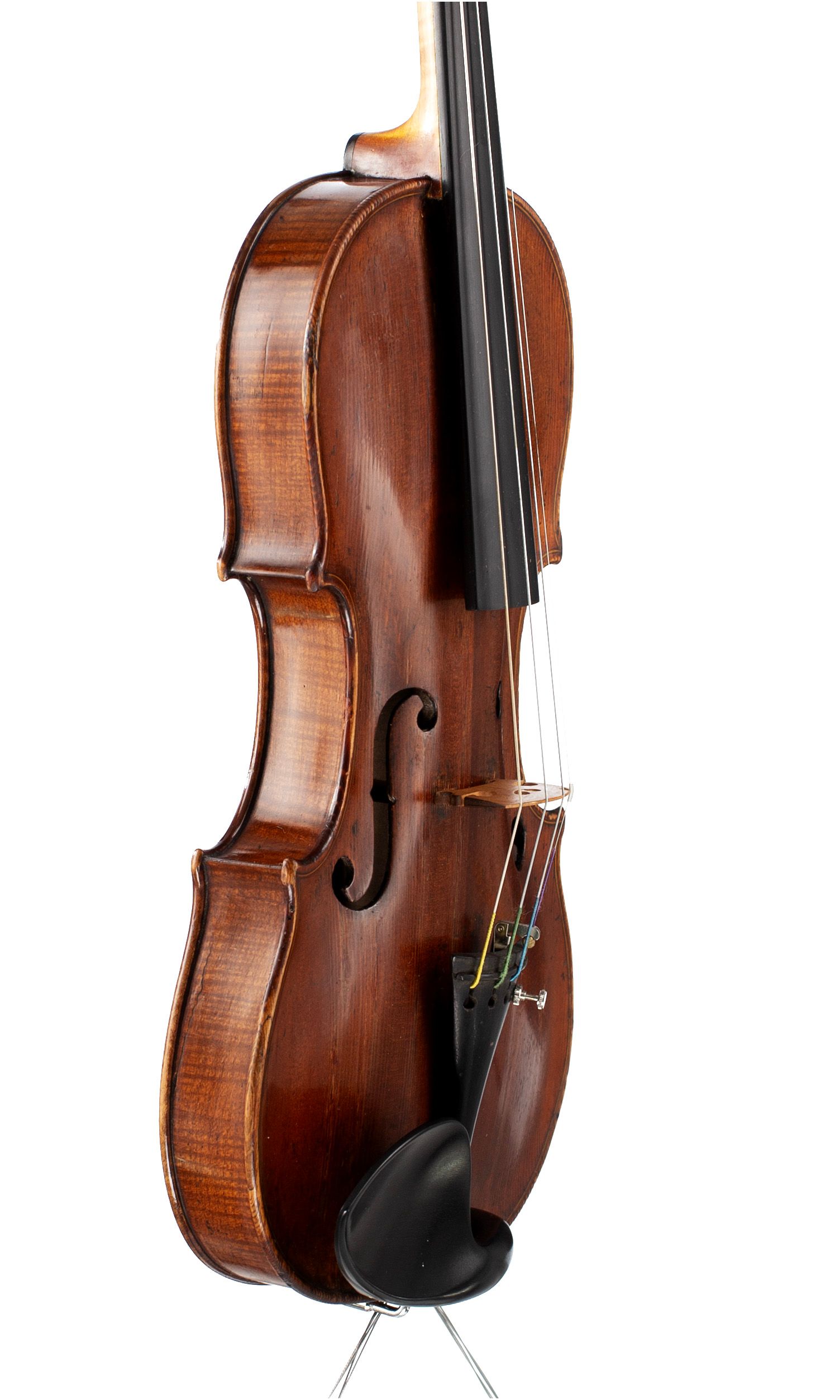Violin by Richard Duke, London, circa 1760 — angled view, 60°
