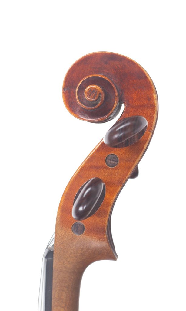 Violin by Auguste Darte, Mirecourt, circa 1880 — scroll