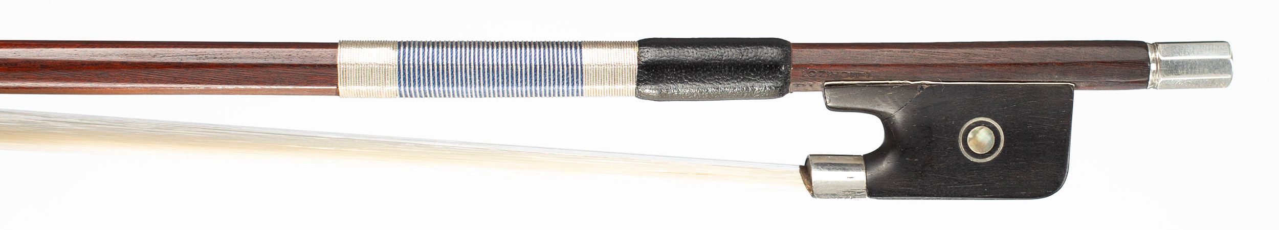 A silver-mounted violin bow by Morizot frères, France, circa 1995 — frog