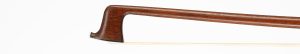 A nickel-mounted violin bow by Eugéne Cuniot (Cuniot-Hury), France, circa 1880 — head and frog