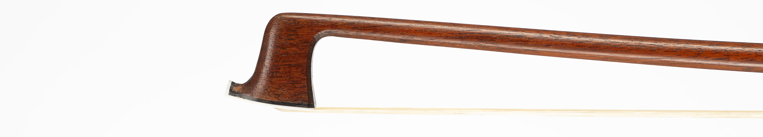 A nickel-mounted violin bow by Eugéne Cuniot (Cuniot-Hury), France, circa 1880 — head