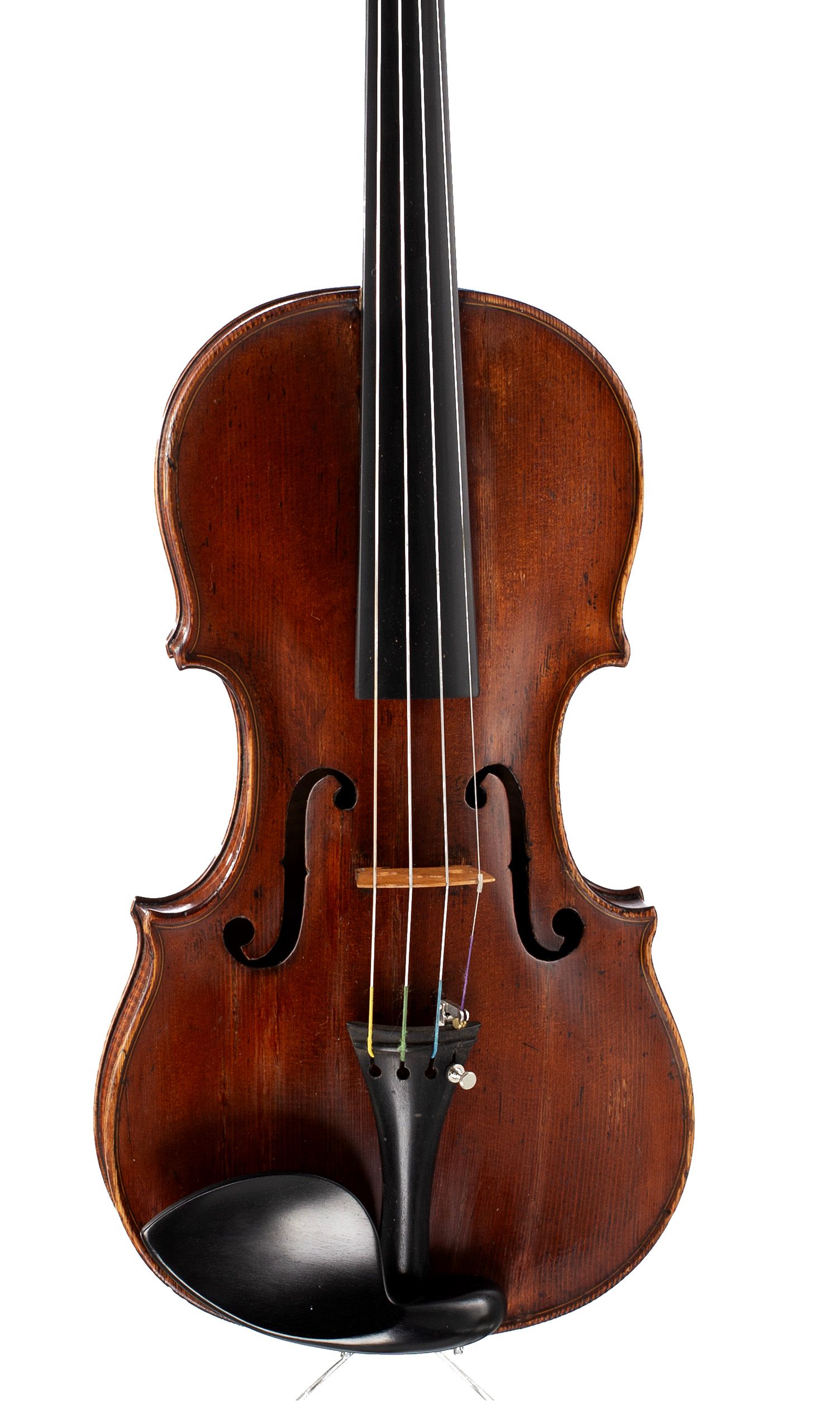 Violin by Richard Duke, London, circa 1760 — angled view, 10°