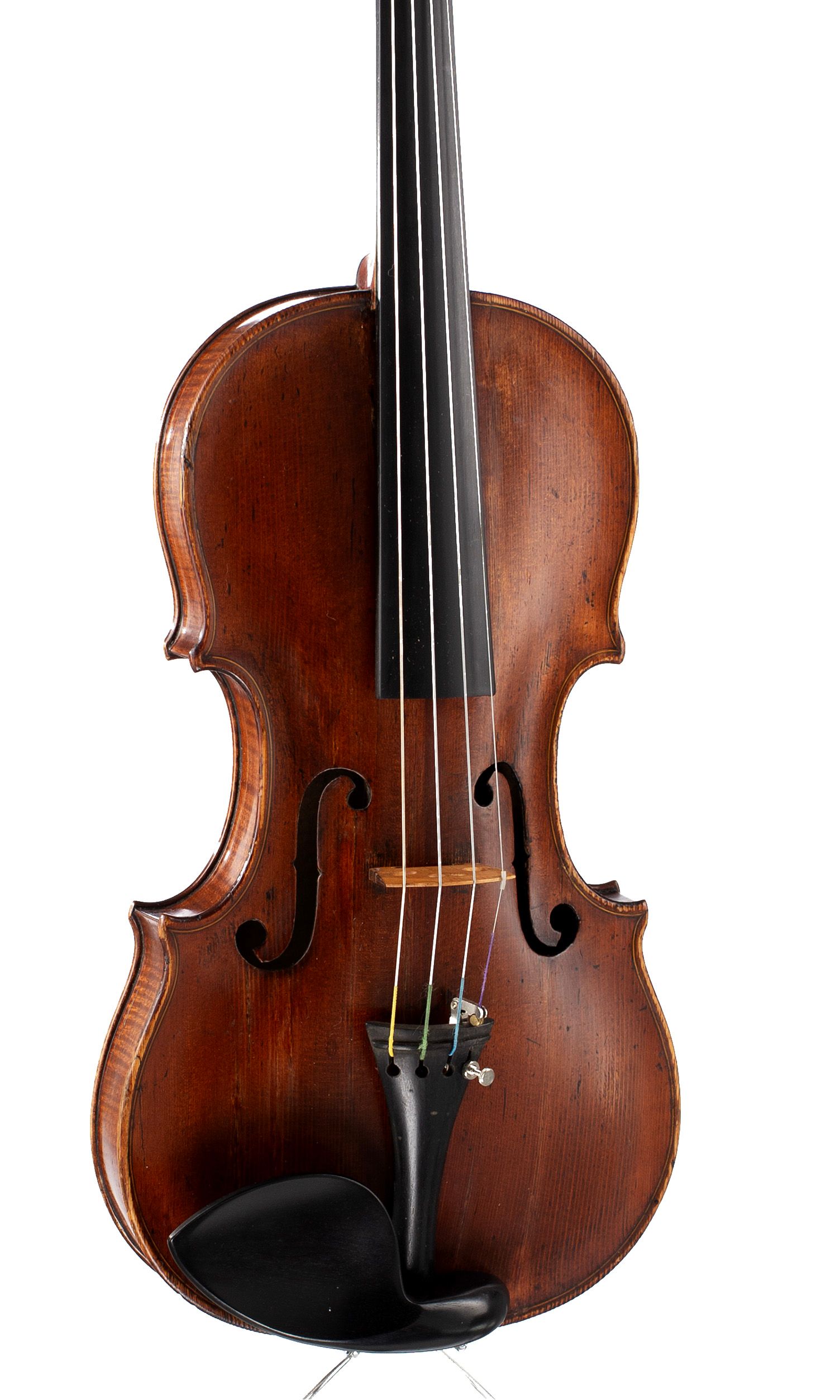 Violin by Richard Duke, London, circa 1760 — angled view, 20°