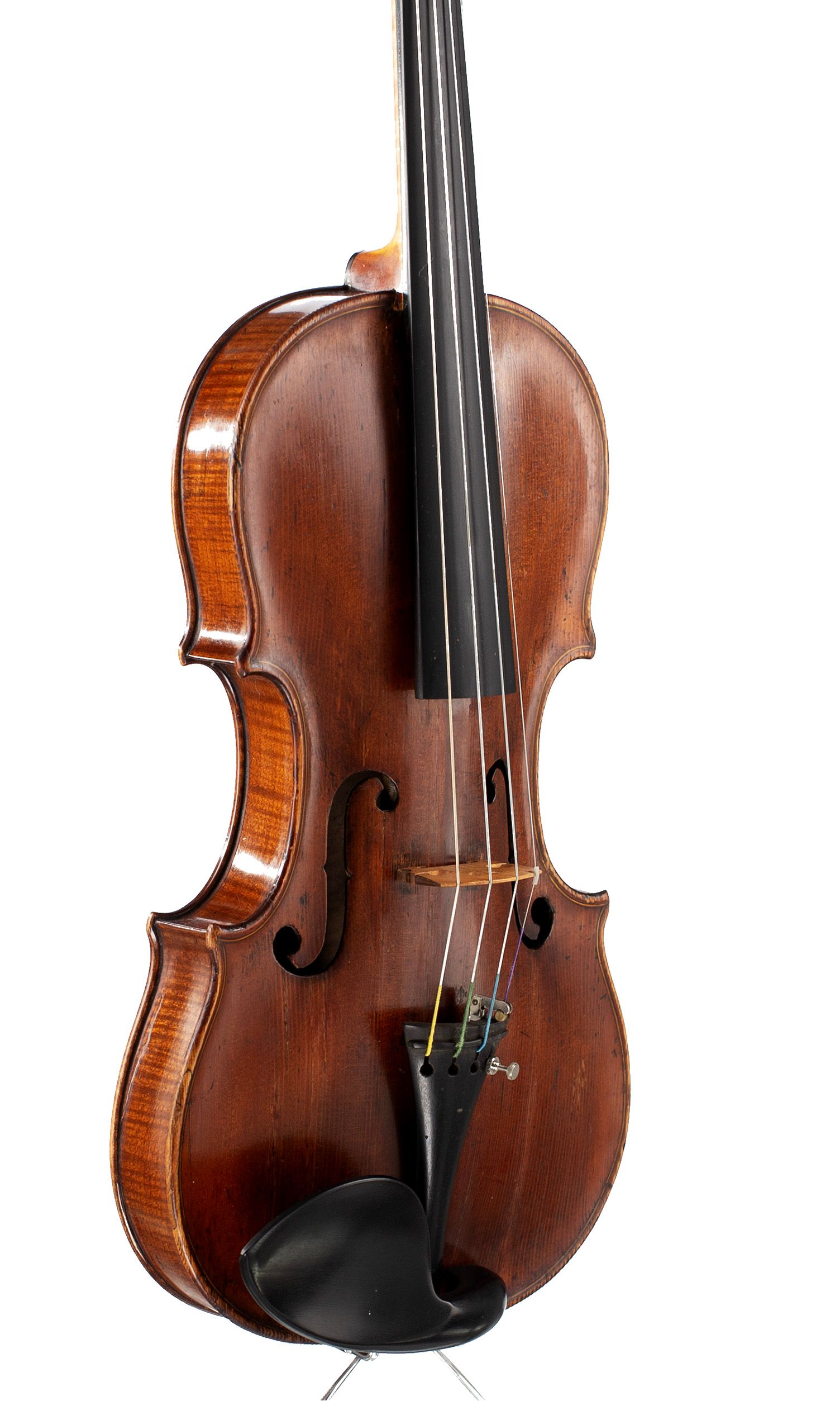 Violin by Richard Duke, London, circa 1760 — angled view, 40°