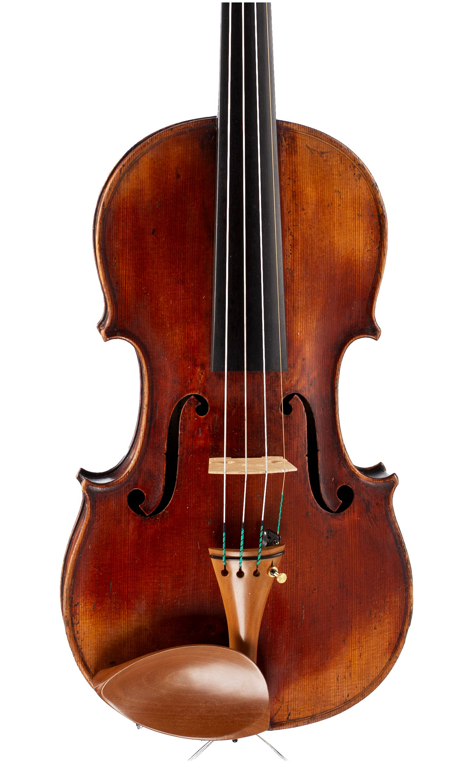 Violin by Justin Derazey, Mirecourt, 1859 — angled view, 10°