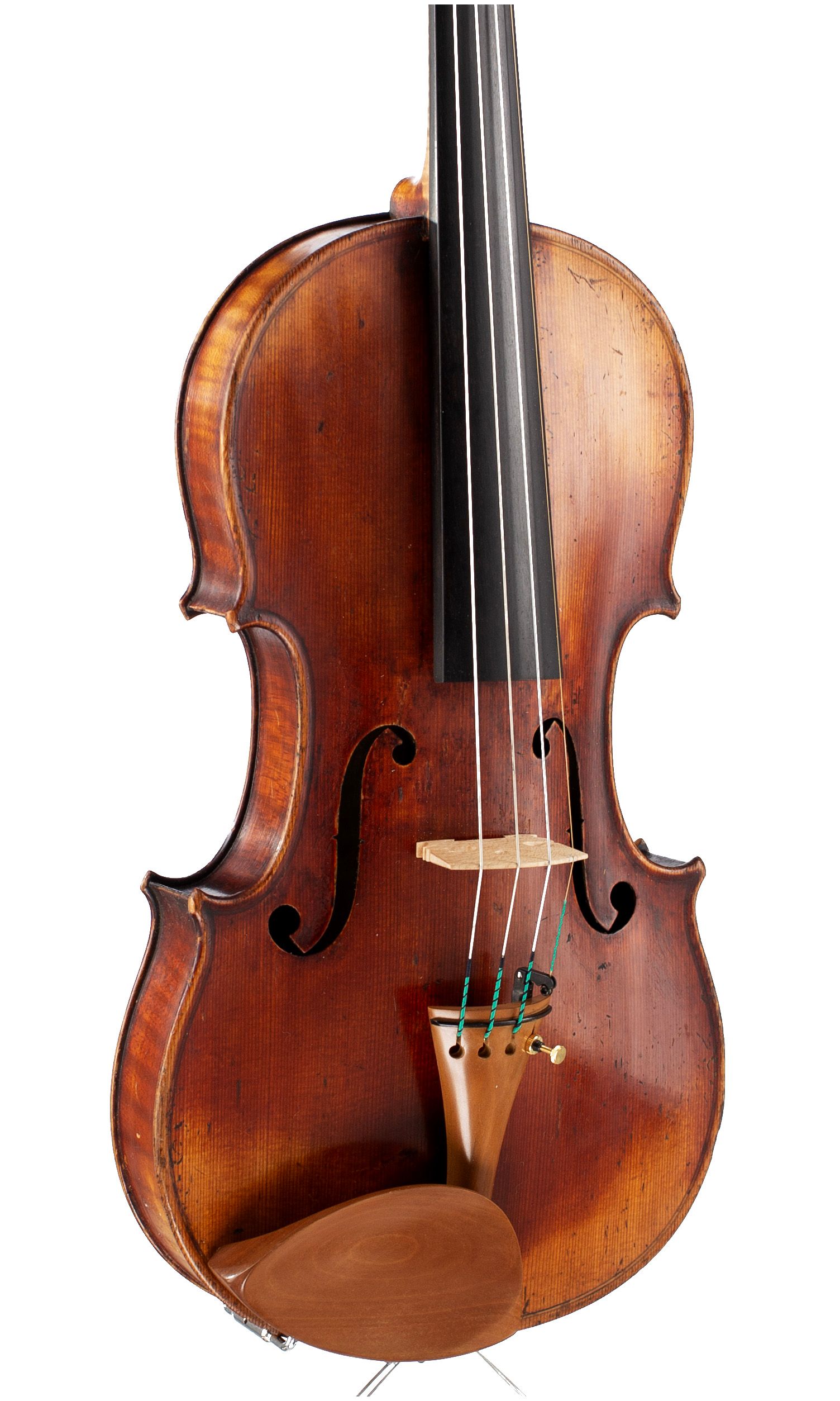 Violin by Justin Derazey, Mirecourt, 1859 — angled view, 30°