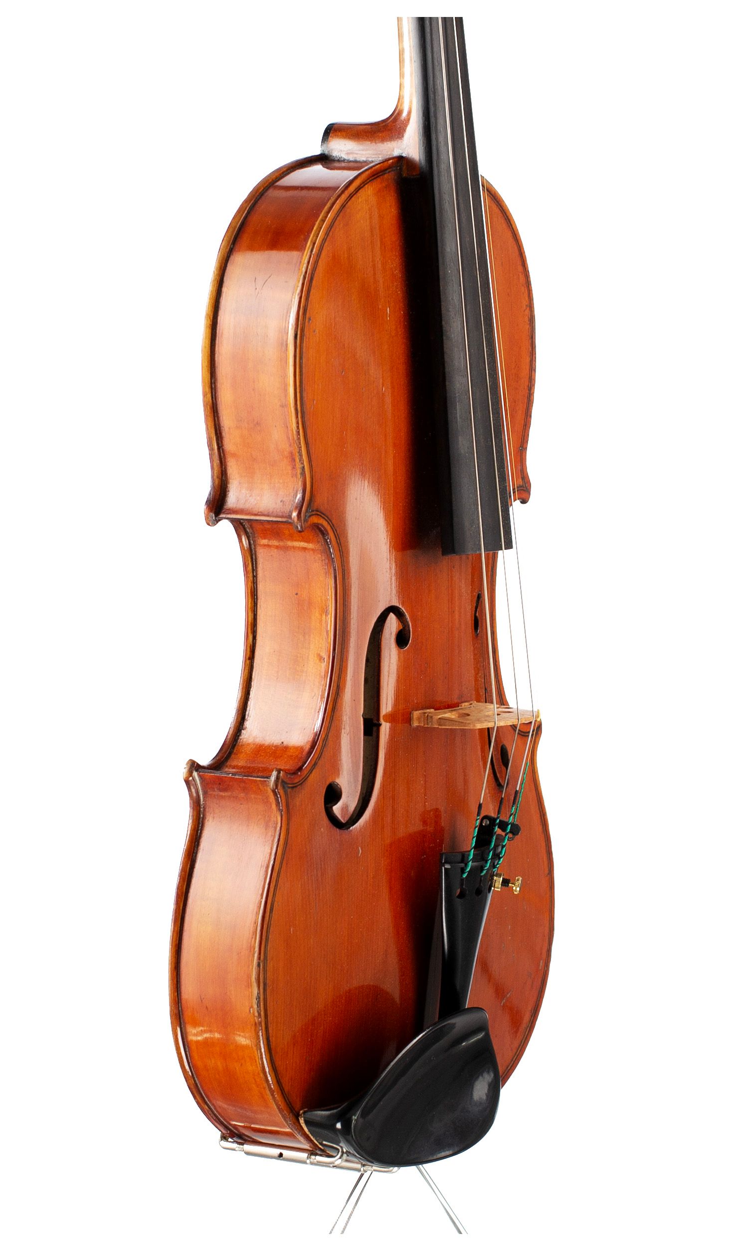 Violin by Edwin Whitmarsh, London, 1922 — angled view, 60°