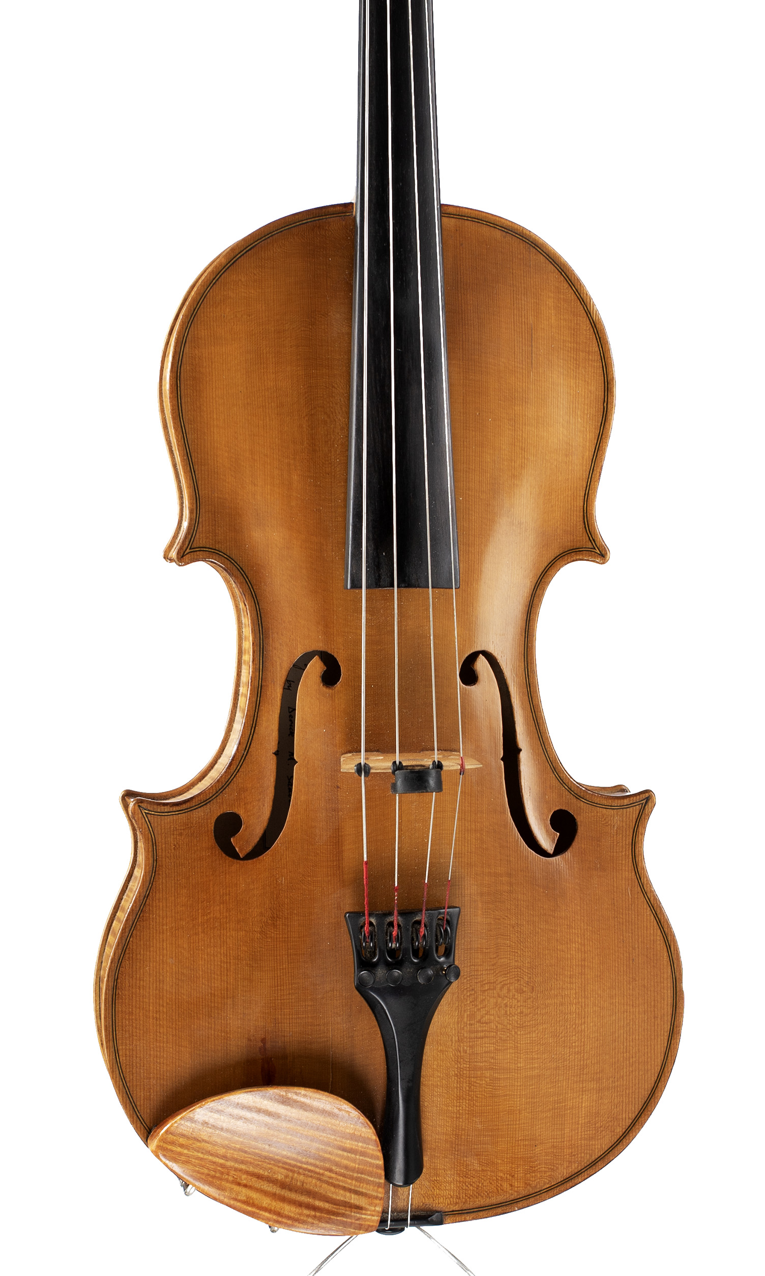A viola by Derick M. Sanderson, Glasgow, 1967 — angled view, 10°