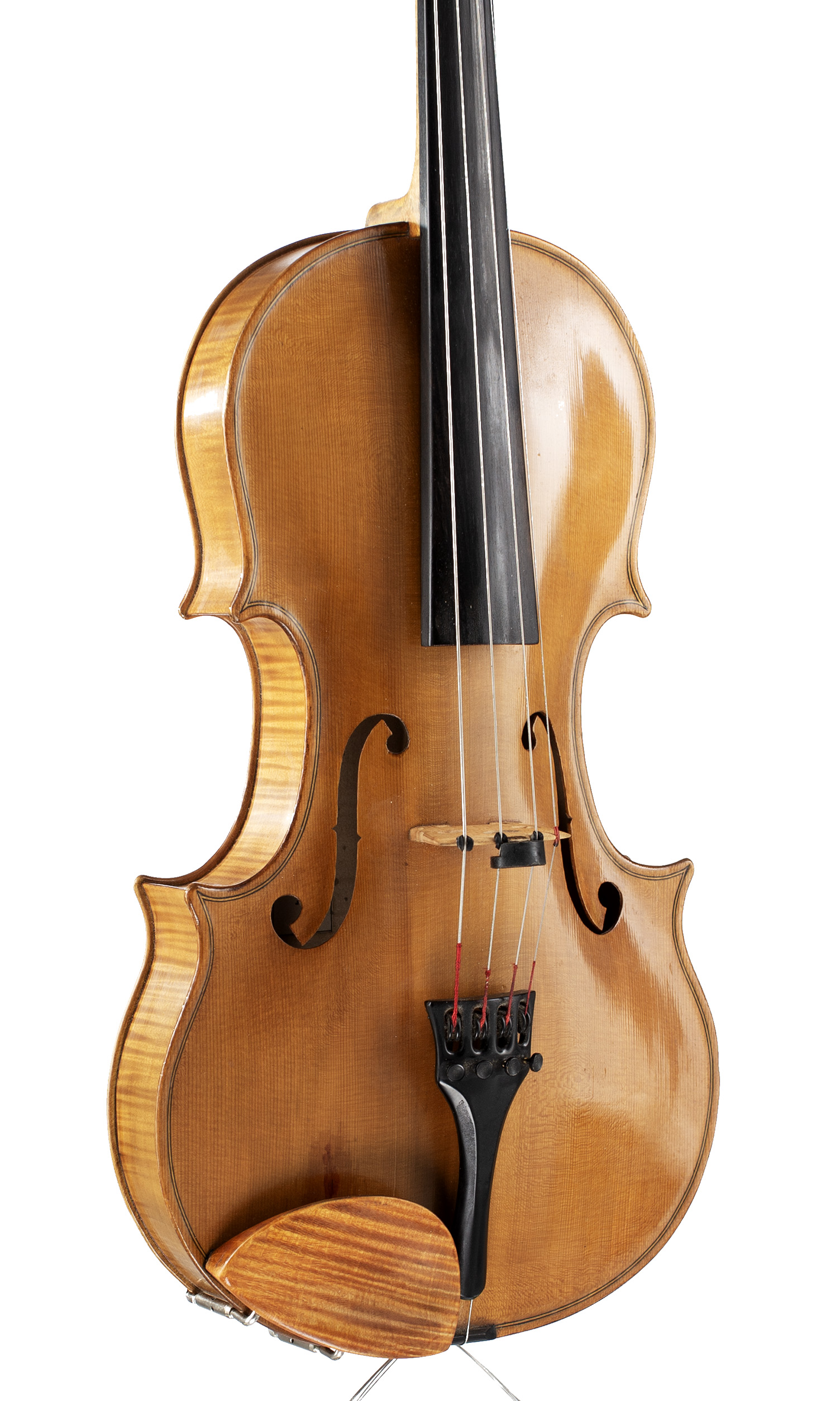 A viola by Derick M. Sanderson, Glasgow, 1967 — angled view, 30°
