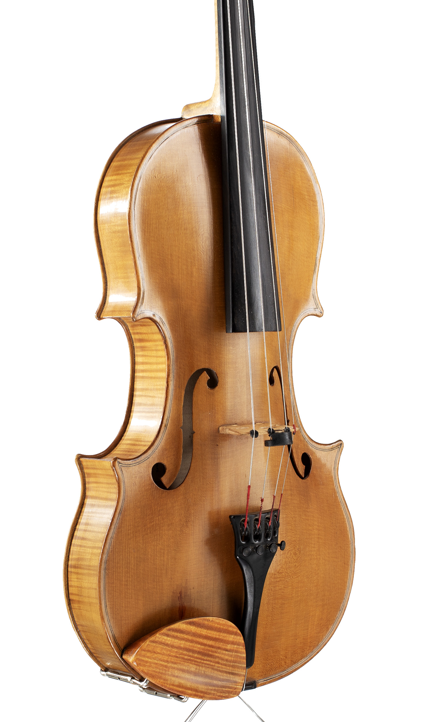 A viola by Derick M. Sanderson, Glasgow, 1967 — angled view, 40°