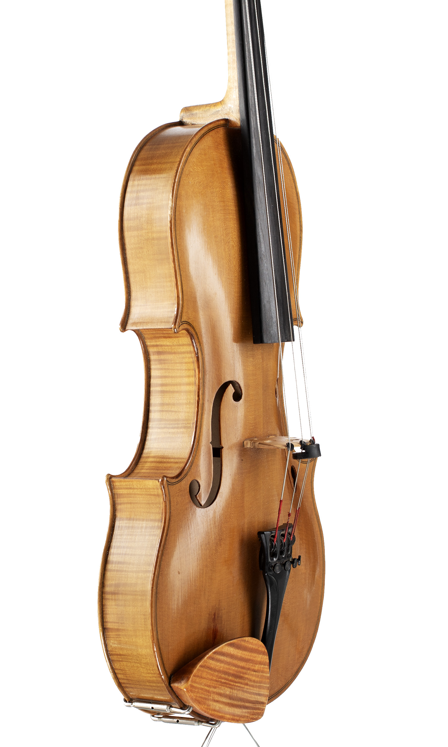 A viola by Derick M. Sanderson, Glasgow, 1967 — angled view, 60°