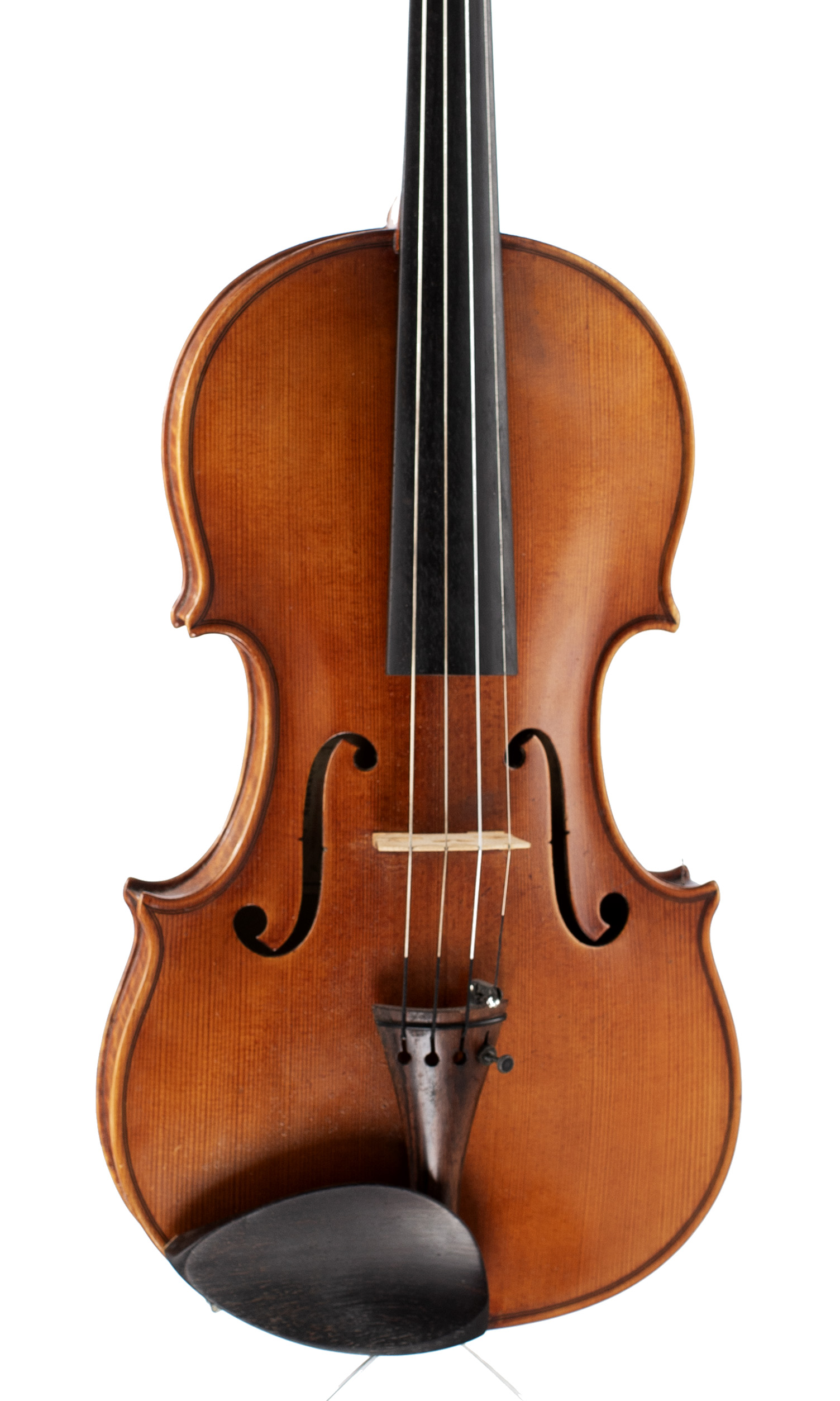 A violin by Franz Grill, Dornbirn, 1966 — angled view, 10°