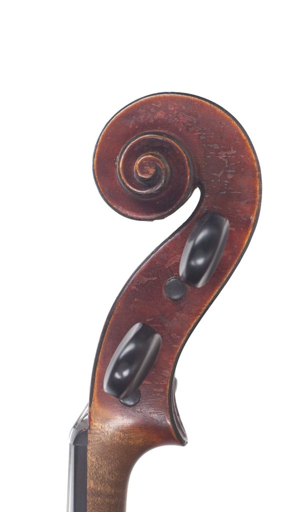 Violin by Joseph Hel, Lille, 1897 — scroll