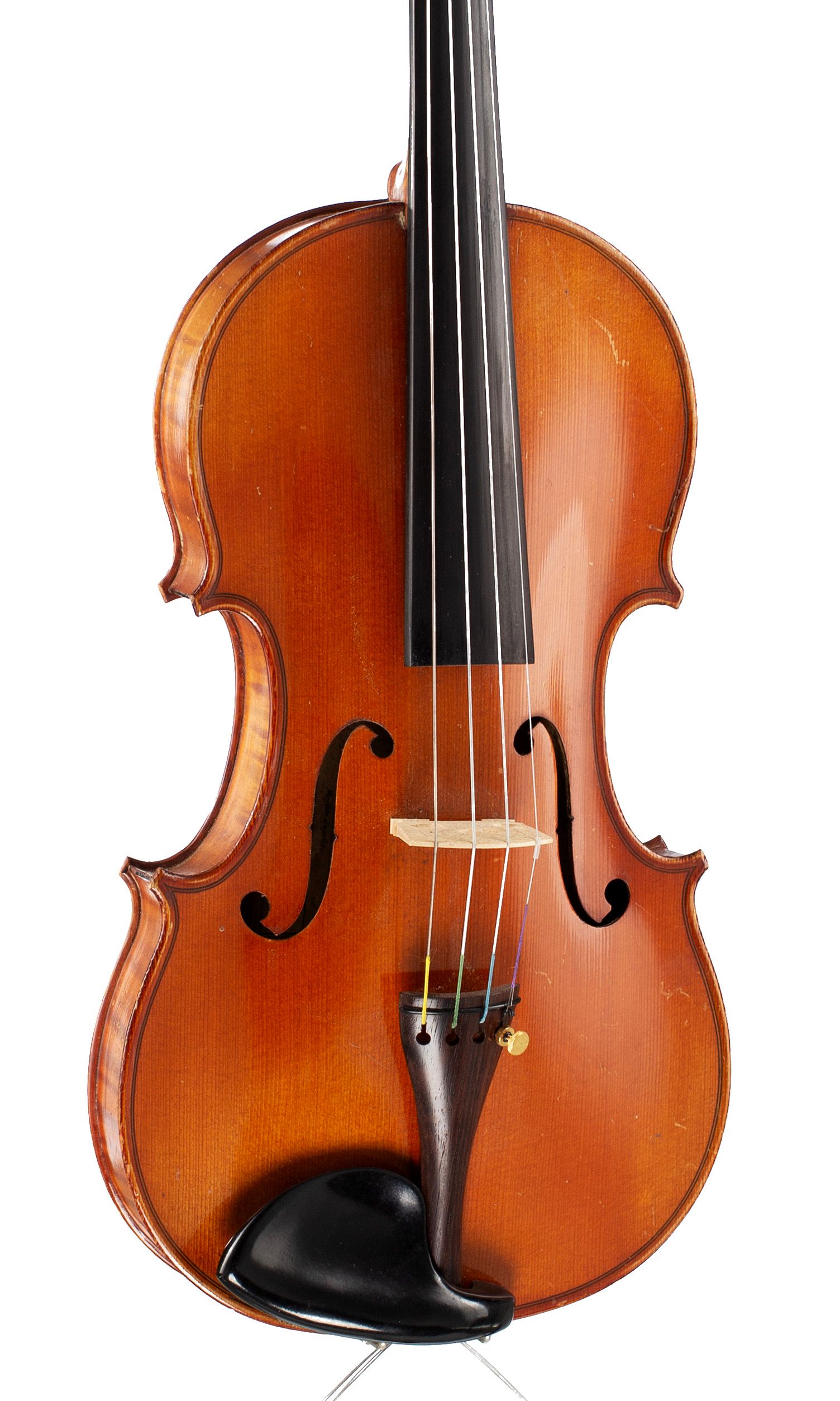 Violin, Workshop of Jérôme Thibouville-Lamy, Mirecourt, circa 1920 — angled view, 20°