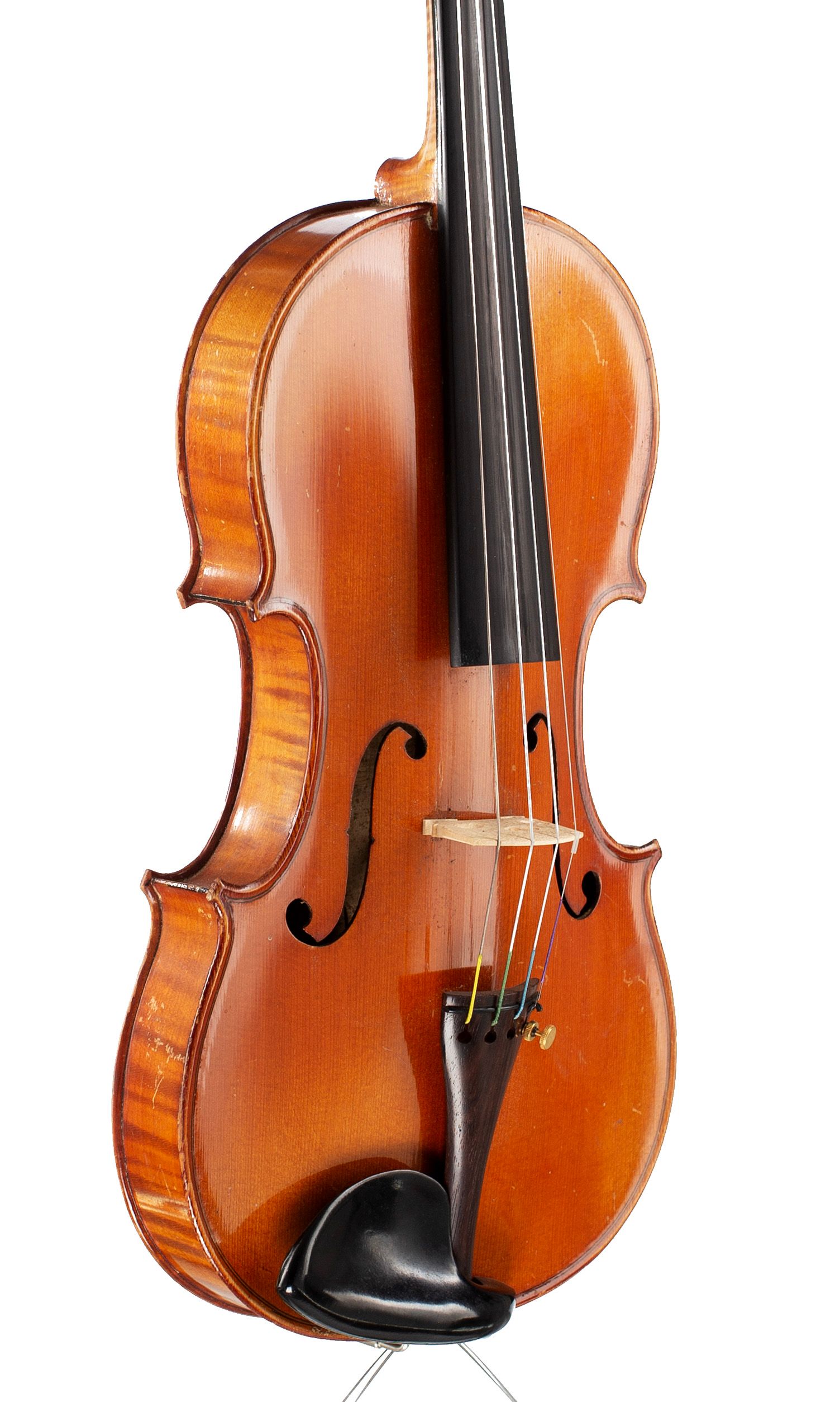 Violin, Workshop of Jérôme Thibouville-Lamy, Mirecourt, circa 1920 — angled view, 40°