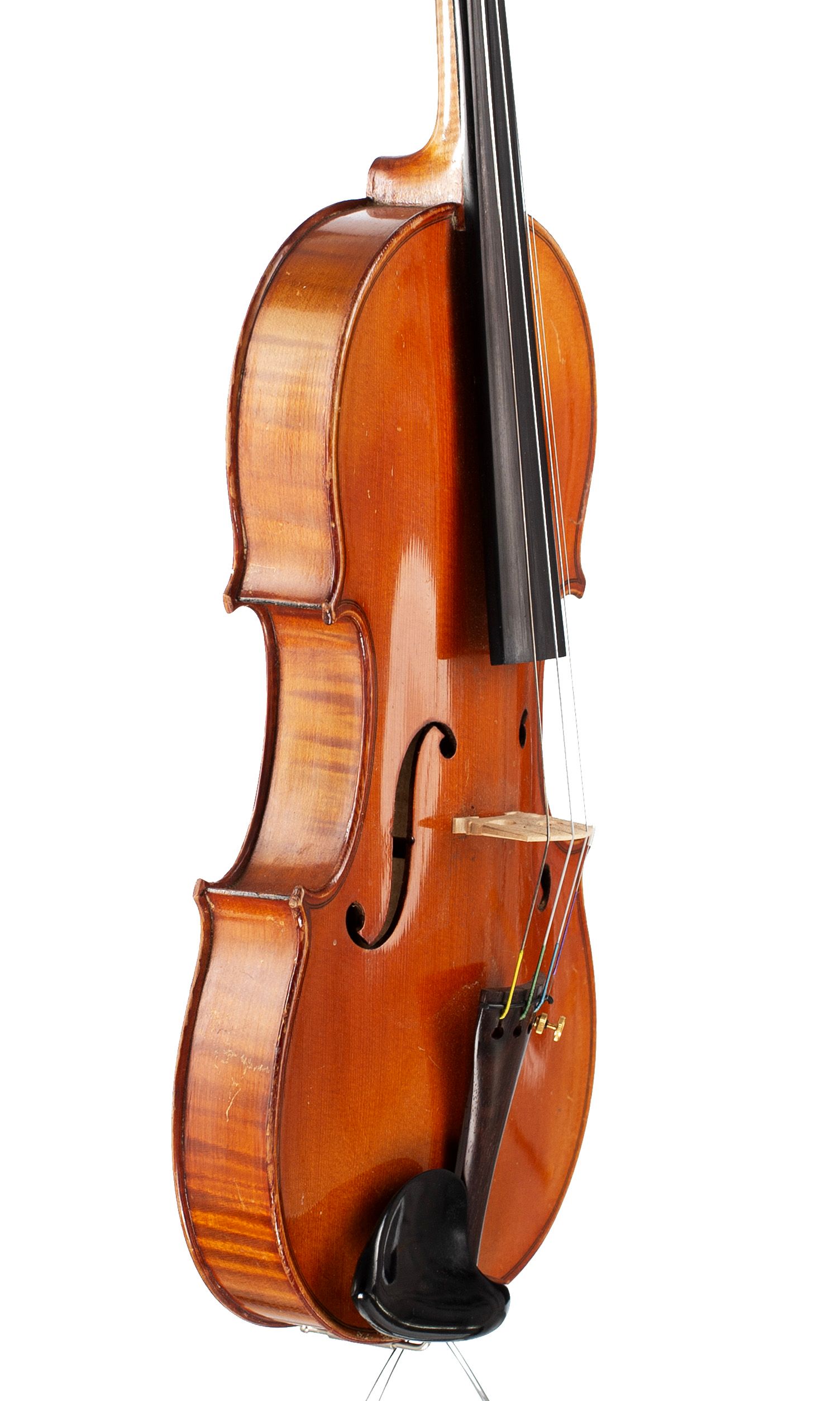 Violin, Workshop of Jérôme Thibouville-Lamy, Mirecourt, circa 1920 — angled view, 60°