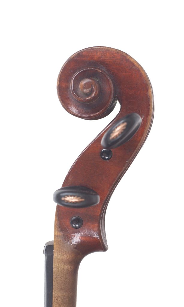 Violin by Alfred Vincent, London, 1928 — scroll