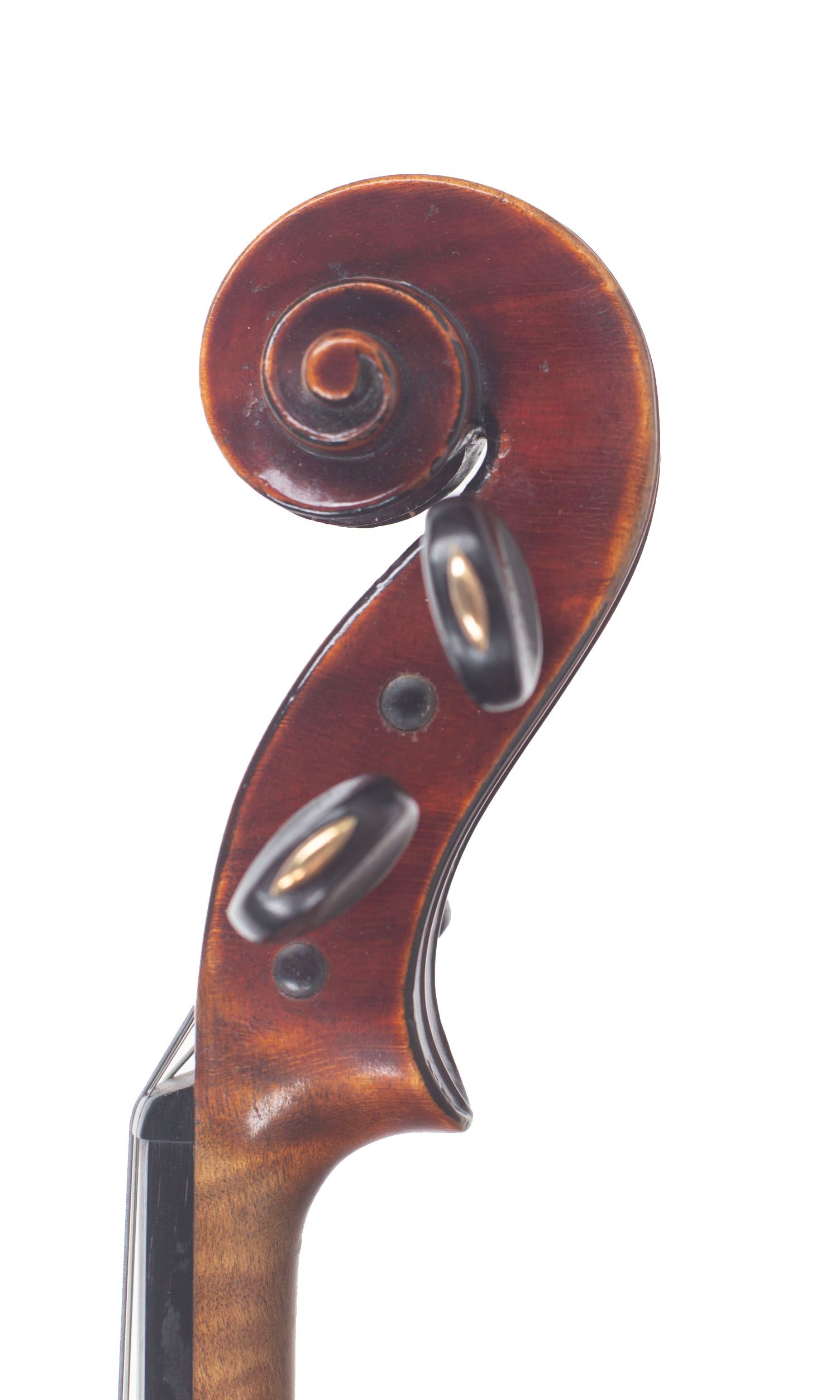 Violin by Joseph Hel, Lille, 1901 — scroll
