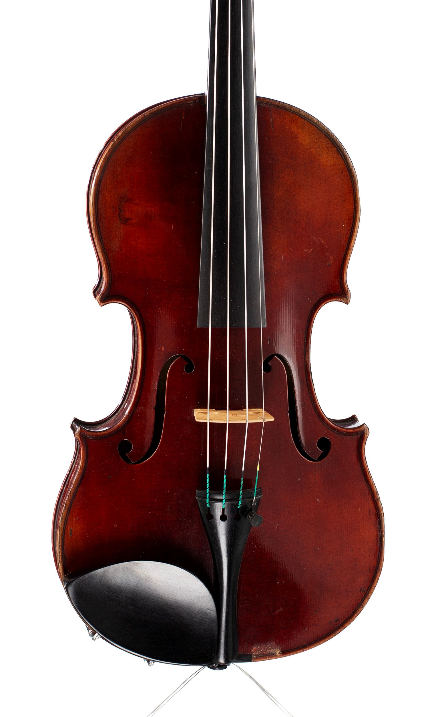 Violin by Joseph Hel, Lille, 1901 — angled view, 10°