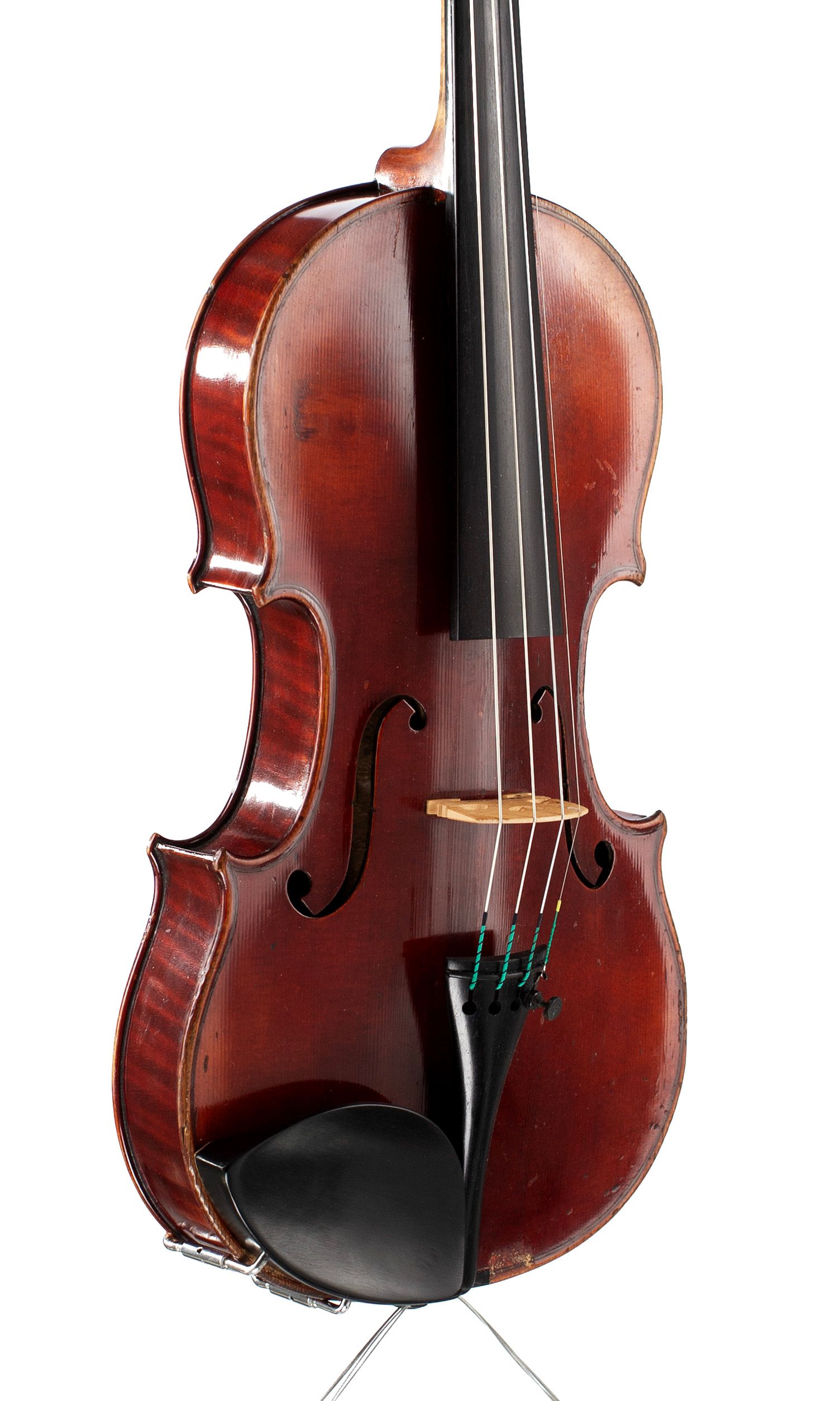 Violin by Joseph Hel, Lille, 1901 — angled view, 40°