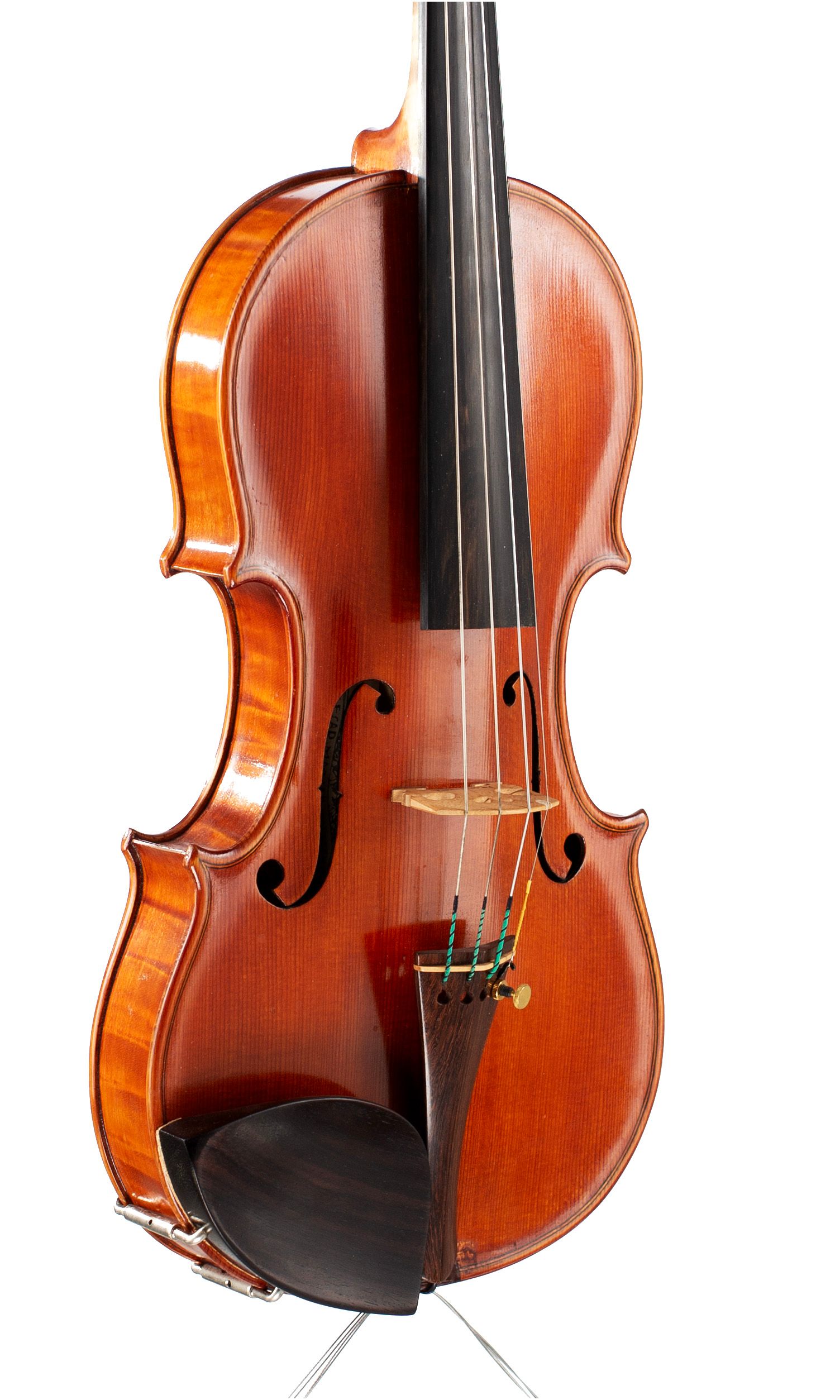 Violin by Cesare Maggiali, Genoa, 1963 — angled view, 40°