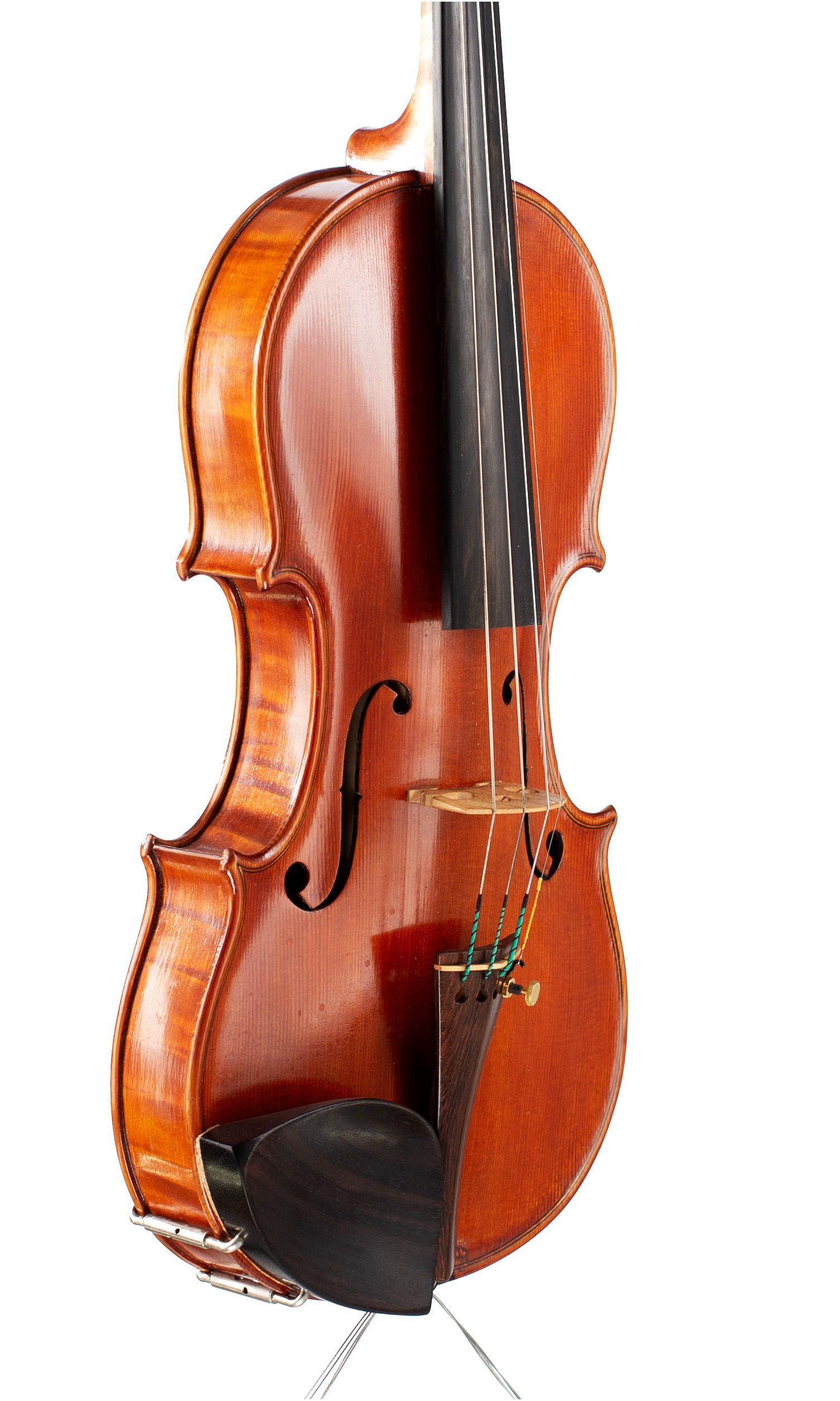 Violin by Cesare Maggiali, Genoa, 1963 — angled view, 50°