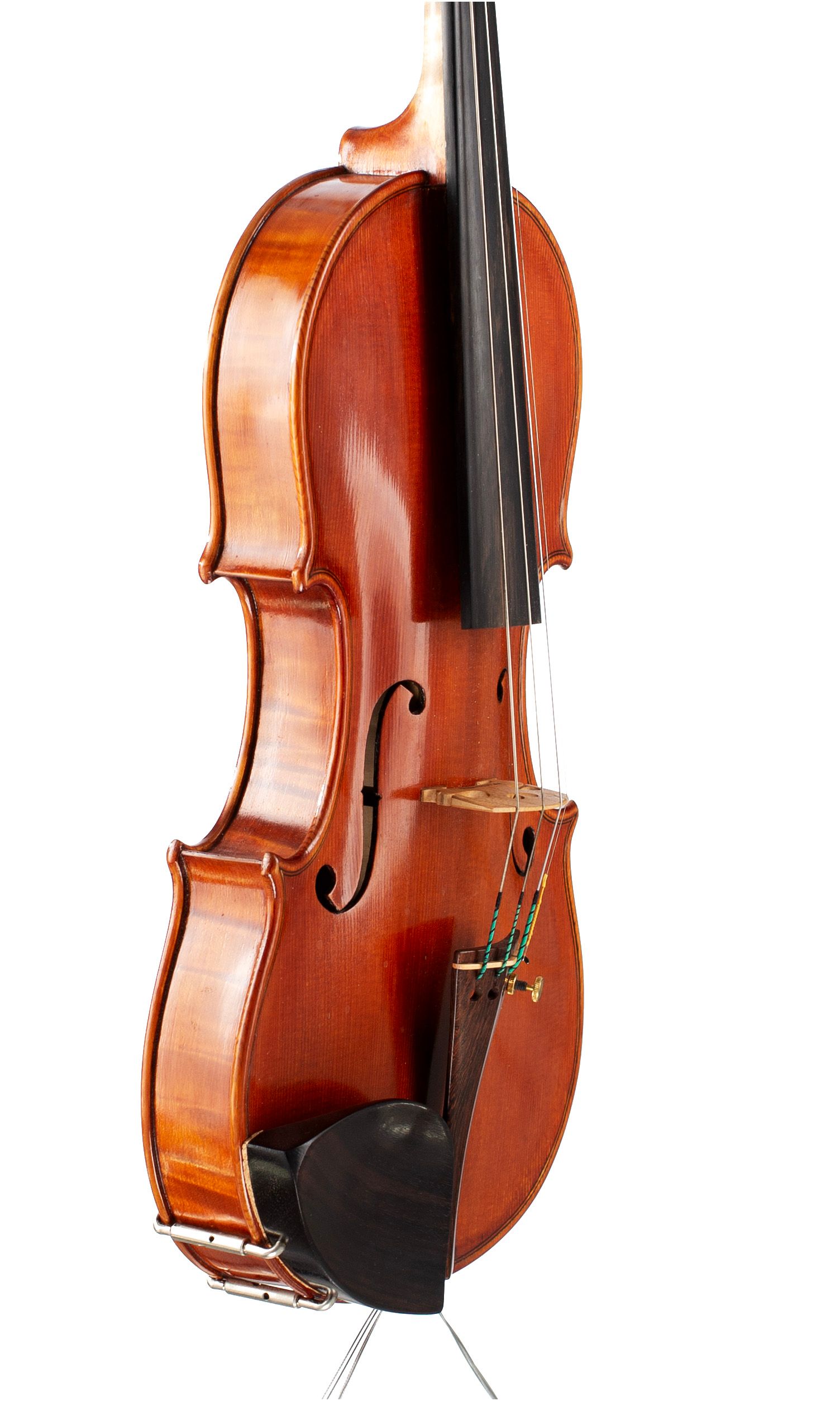 Violin by Cesare Maggiali, Genoa, 1963 — angled view, 60°