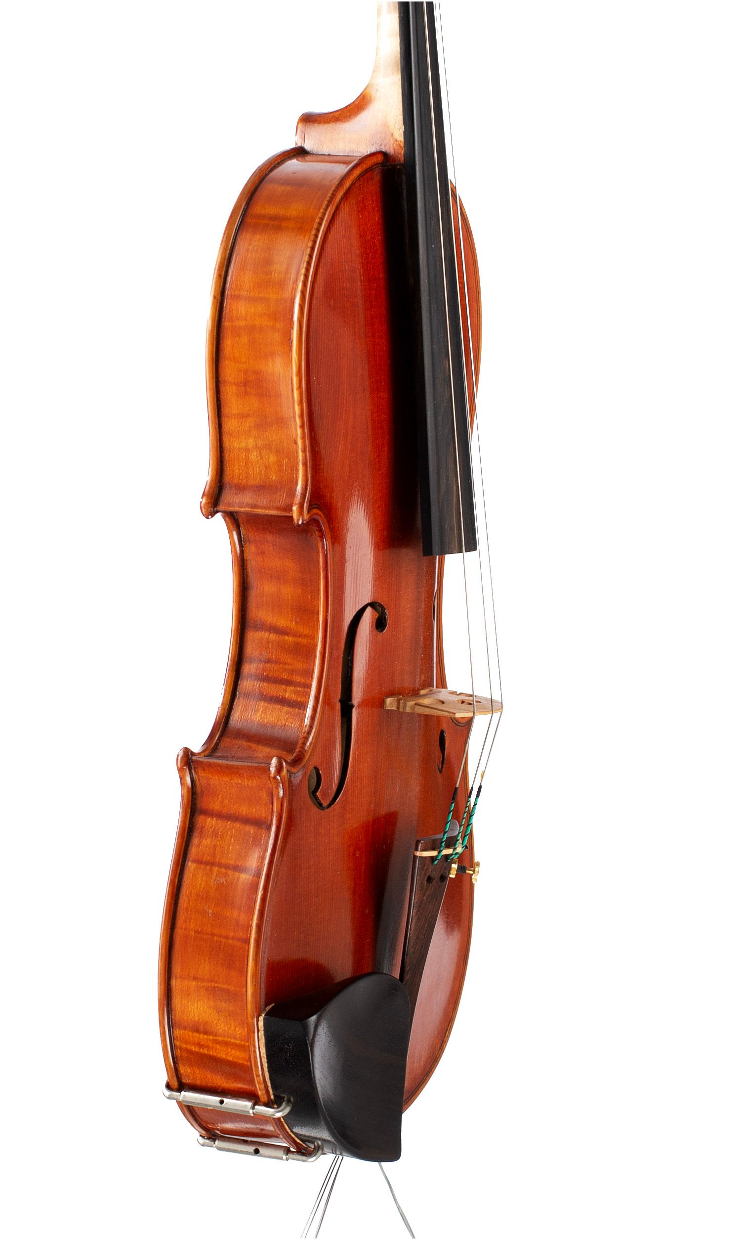 Violin by Cesare Maggiali, Genoa, 1963 — angled view, 70°