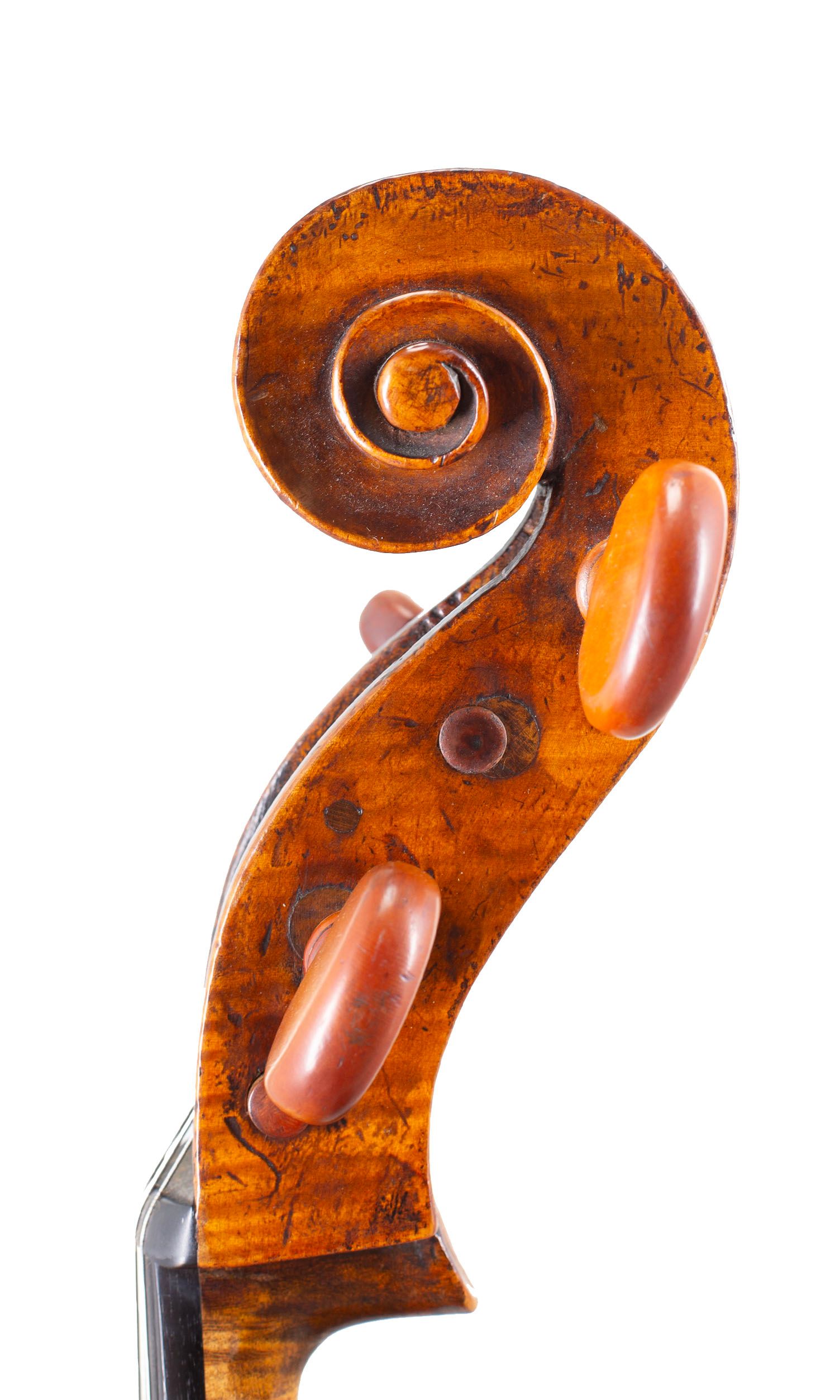 Cello, Circle of Thomas Kennedy, circa 1820 — scroll