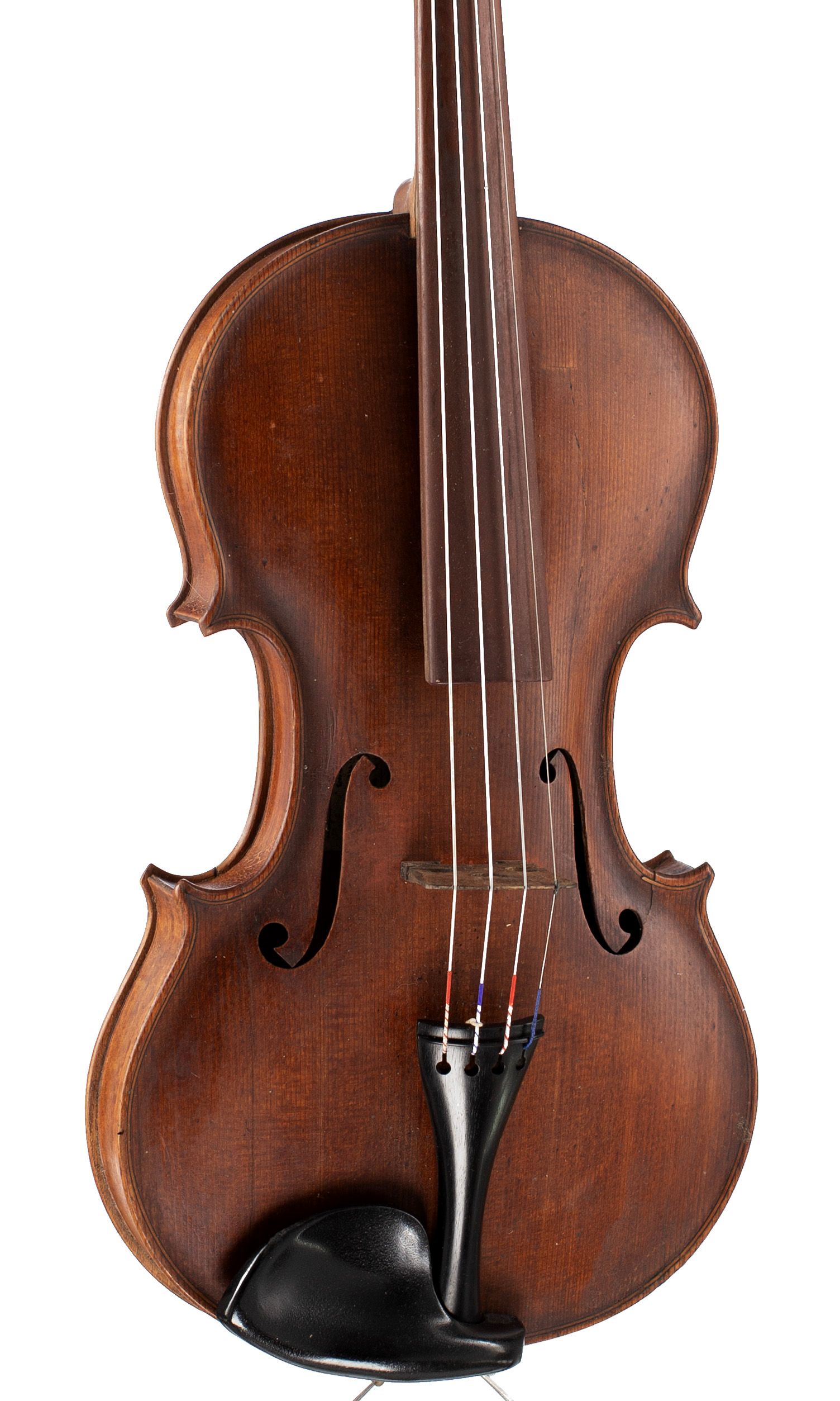 Violin by David R. Buchanan, 1943 — angled view, 10°