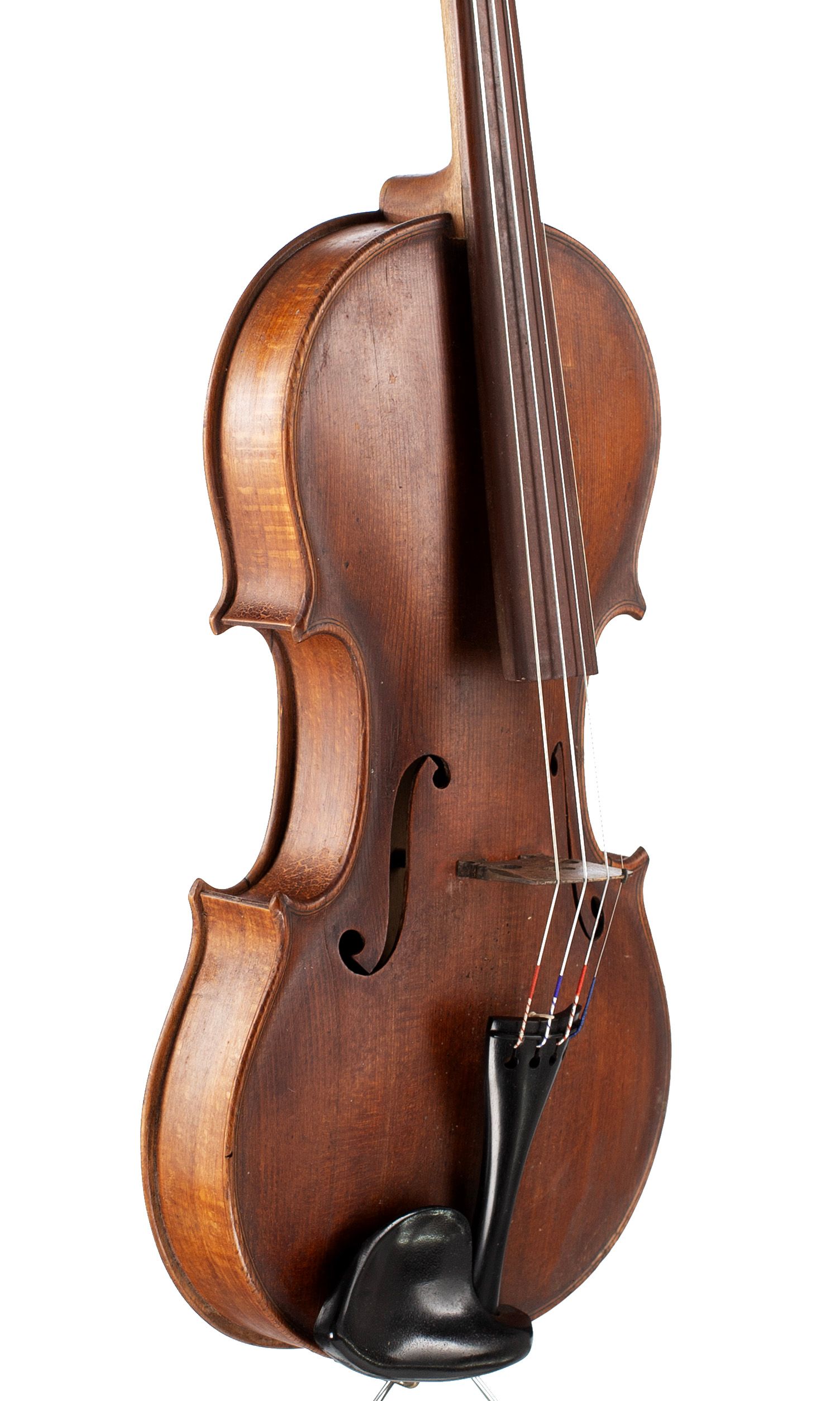 Violin by David R. Buchanan, 1943 — angled view, 40°